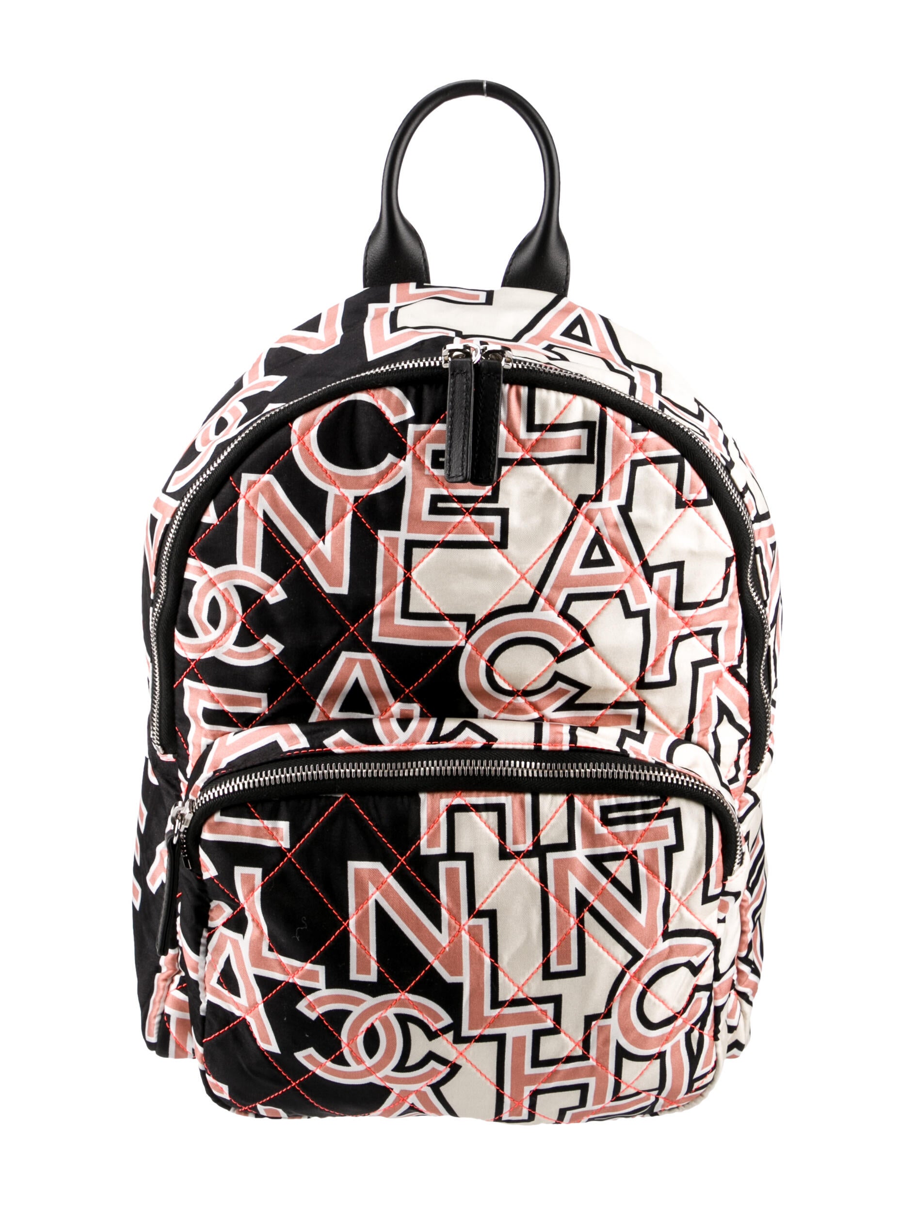 Chanel Nylon Logo Backpack Pink Backpacks, Handbags CHA963040 The