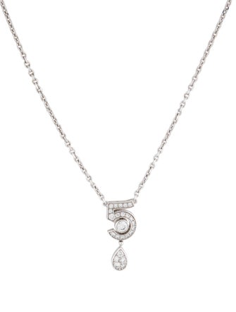 Chanel 18K Diamond Eternal N°5 Pendant Necklace