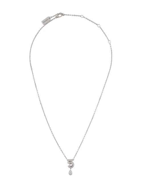 Chanel 18K Diamond Eternal N°5 Pendant Necklace