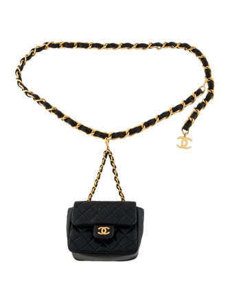 Chanel Vintage Leather Chain-Link Belt