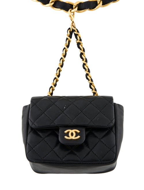Chanel Vintage Leather Chain-Link Belt