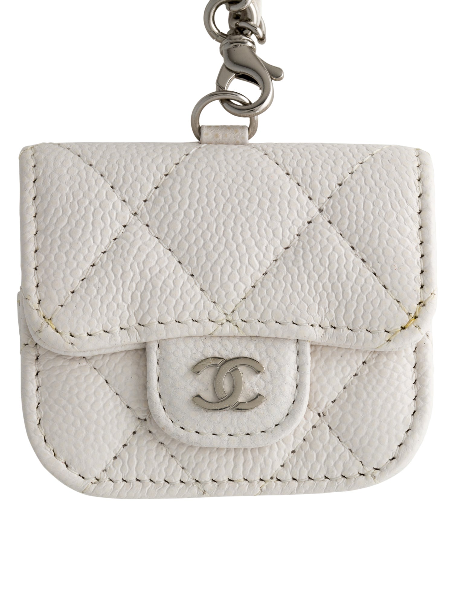 Chanel Airpods Pro Case w/ Chain - White Bag Accessories Chanel Airpods Pro Case w/ Chain - White Bag Accessories