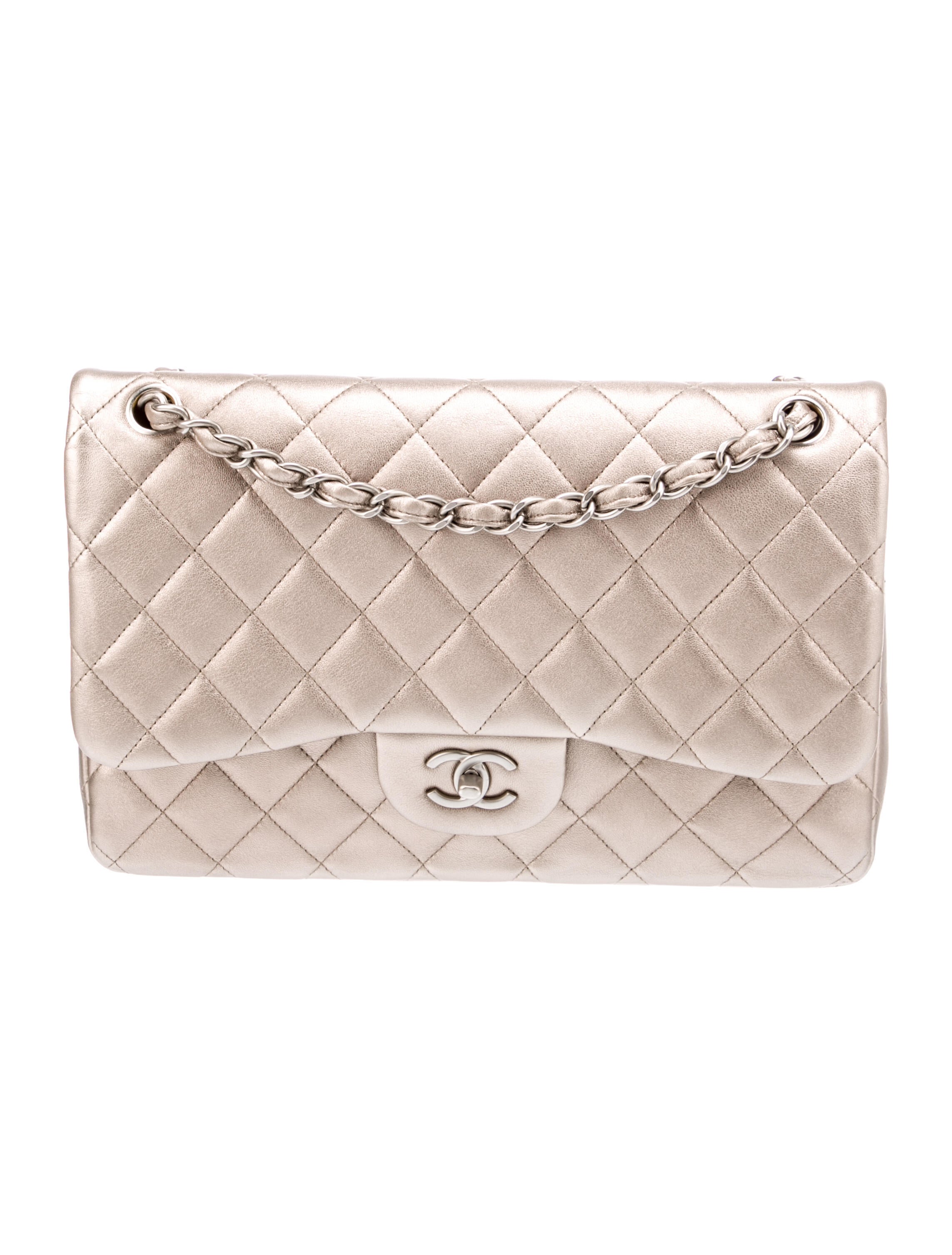 Chanel Metallic Lambskin Quilted Medium Shoulder Bag
