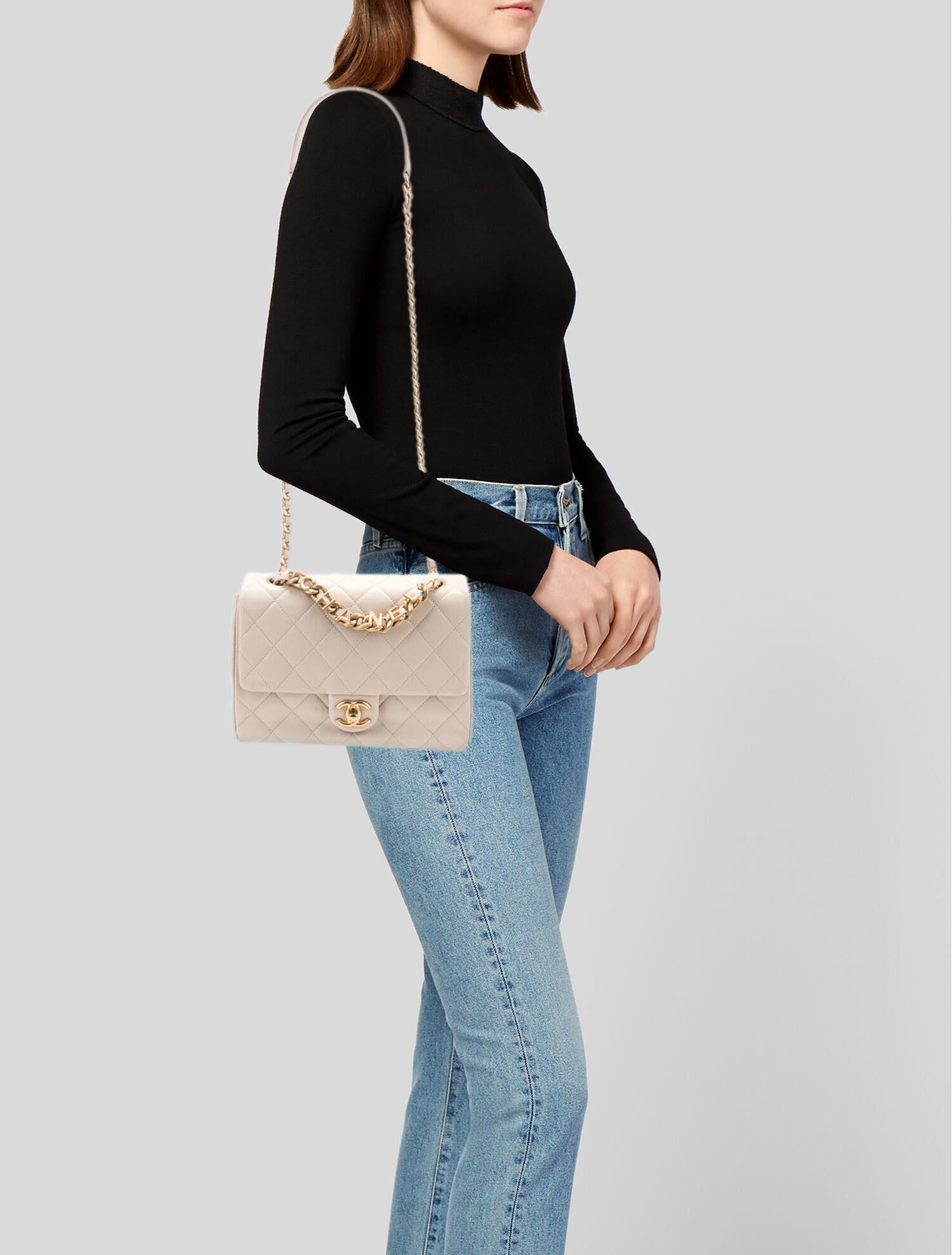 CHANEL【50ml】　３本 Chanel 2023 Logo Letters Flap Bag - Neutrals Shoulder Bags