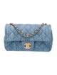 Chanel 2022 Denim Pearl Crush Rectangular Mini Flap Bag