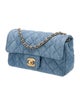 Chanel 2022 Denim Pearl Crush Rectangular Mini Flap Bag
