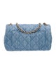 Chanel 2022 Denim Pearl Crush Rectangular Mini Flap Bag