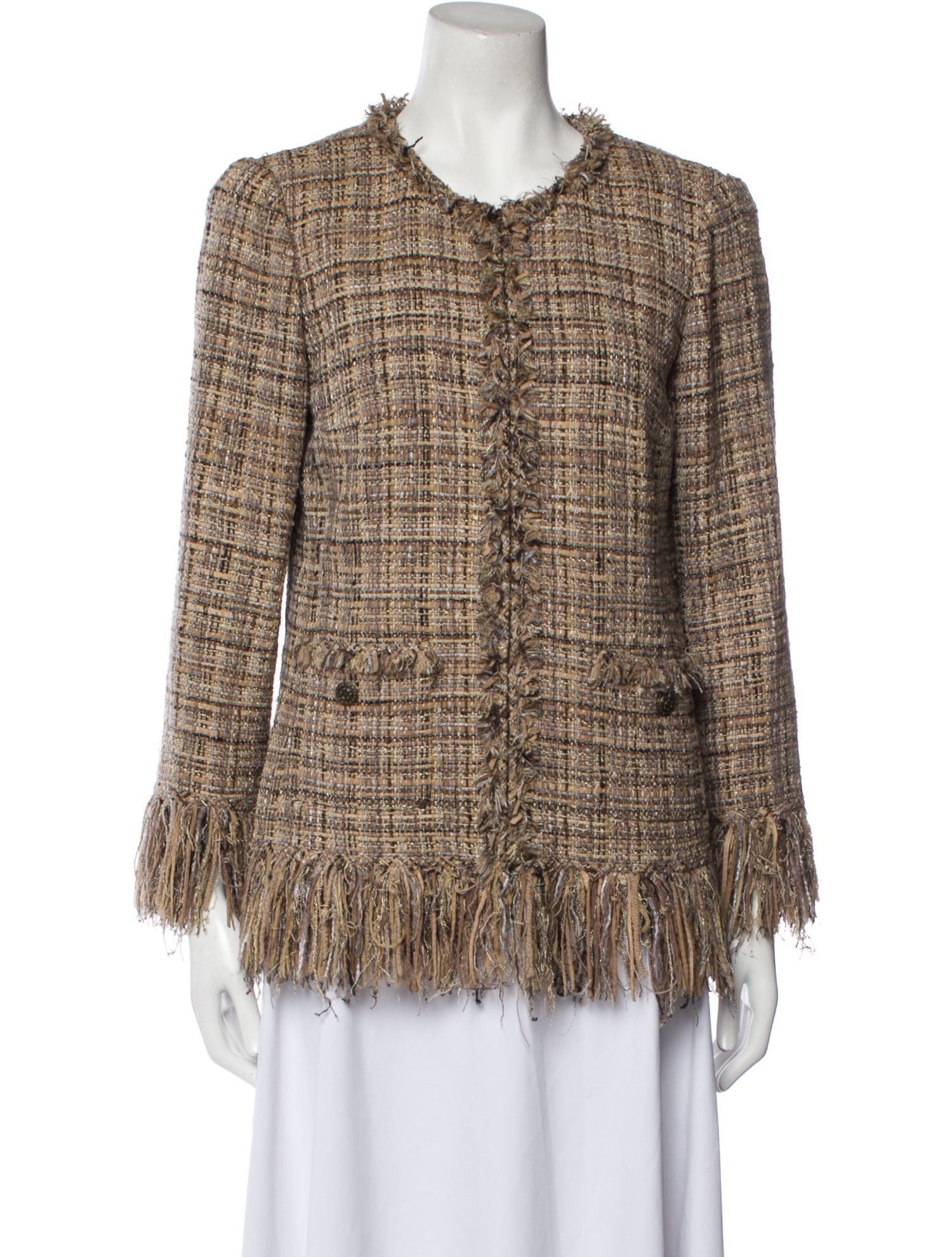 Chanel 2010 Tweed Pattern Evening Jacket