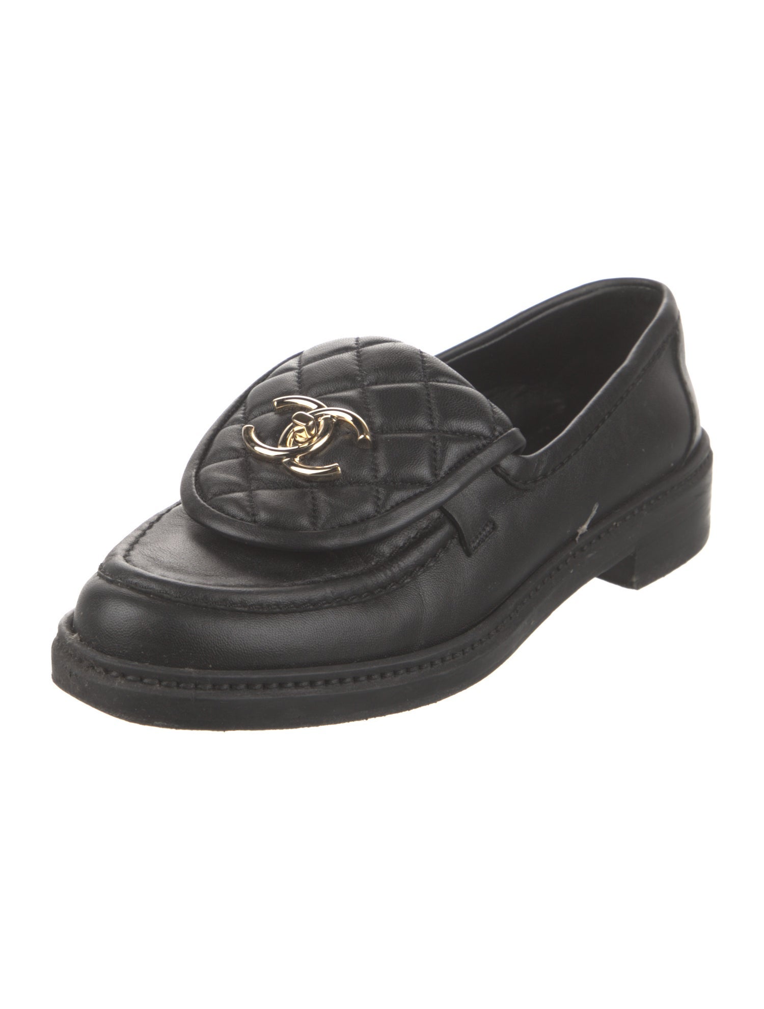 Chanel 2022 Interlocking CC Logo Loafers