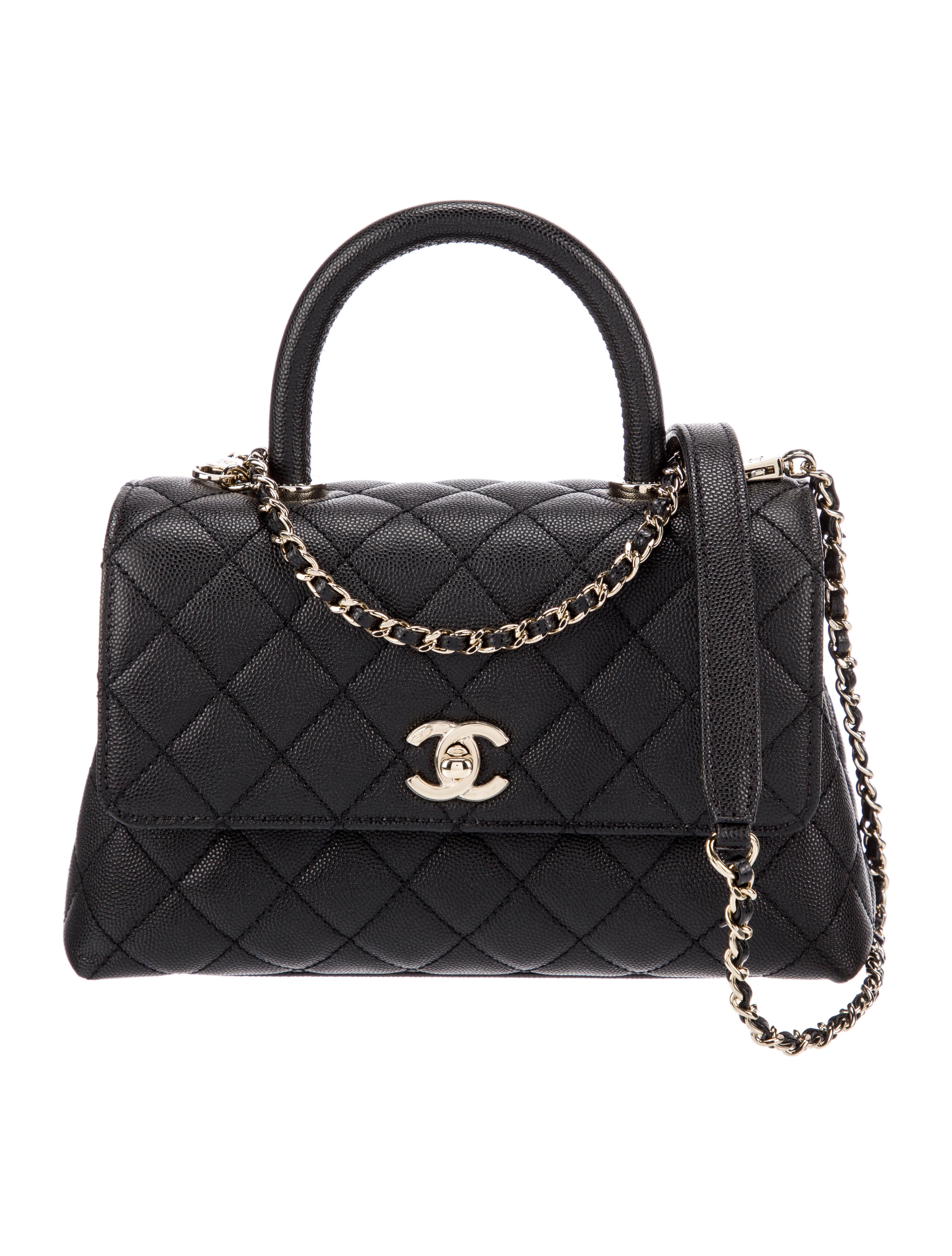 Chanel Mini Coco Handle Bag Black Handle Bags, Handbags CHA985160