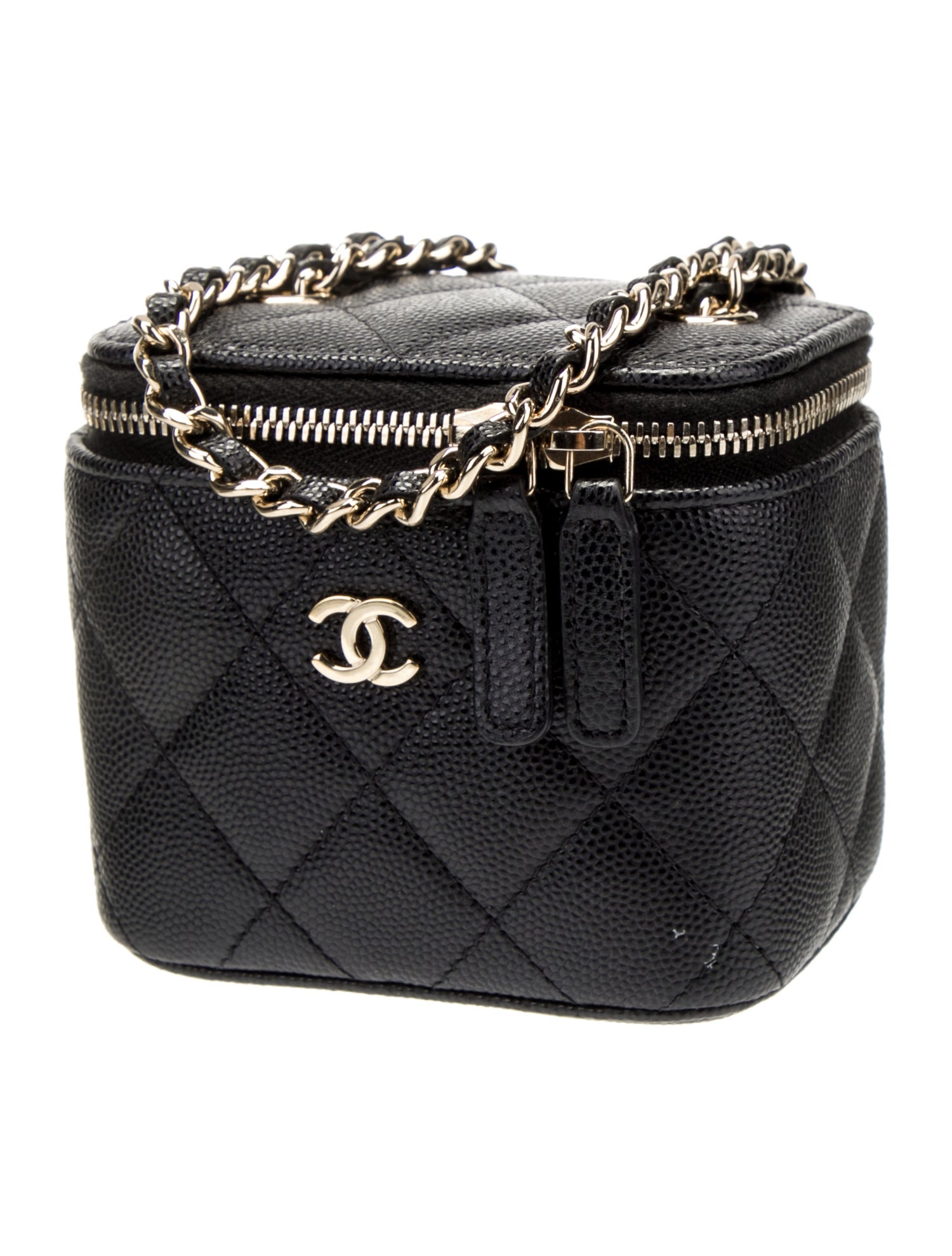 Chanel Caviar Mini Vanity Case Black Crossbody Bags, Handbags
