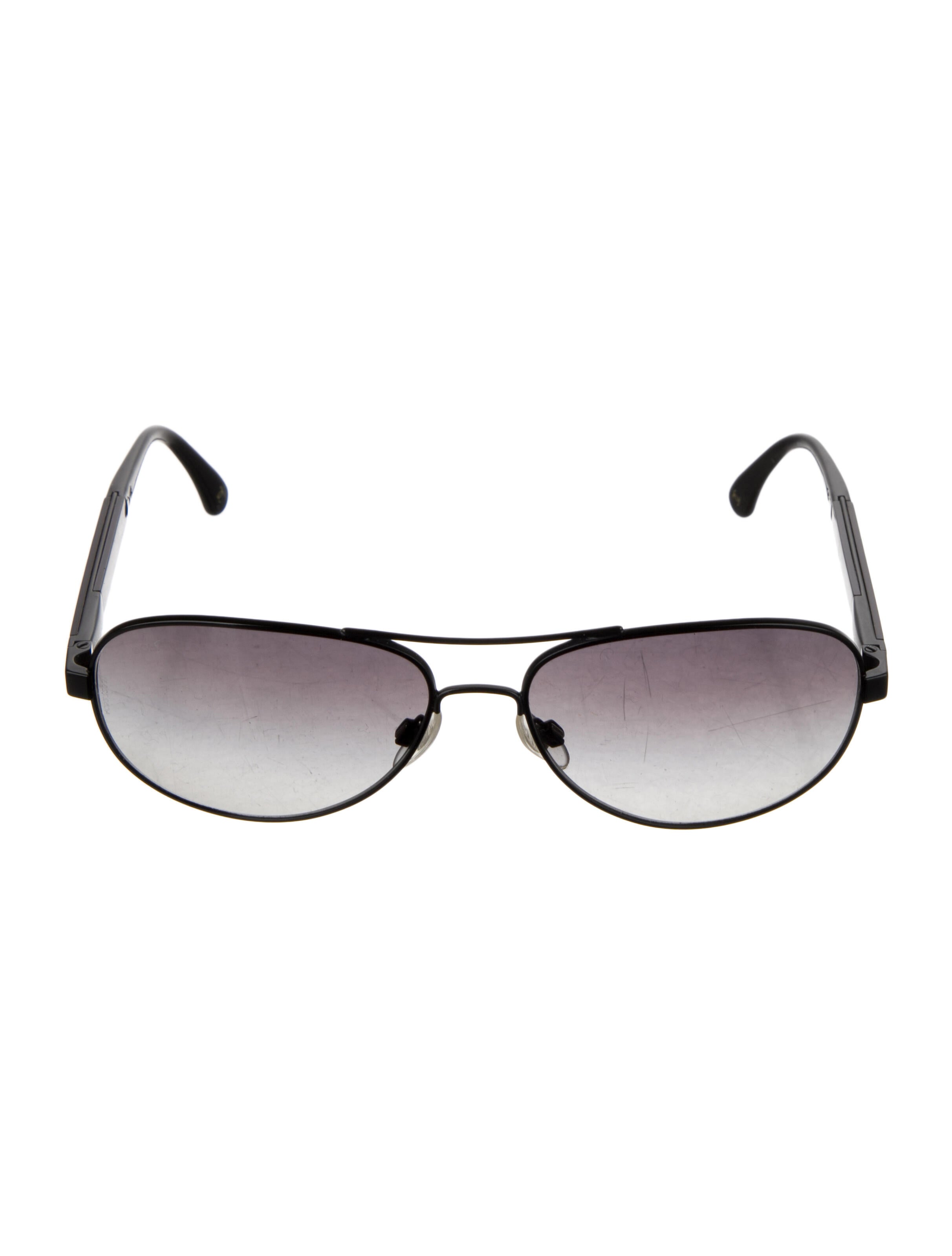 Chanel Interlocking CC Logo Aviator Sunglasses Black Sunglasses