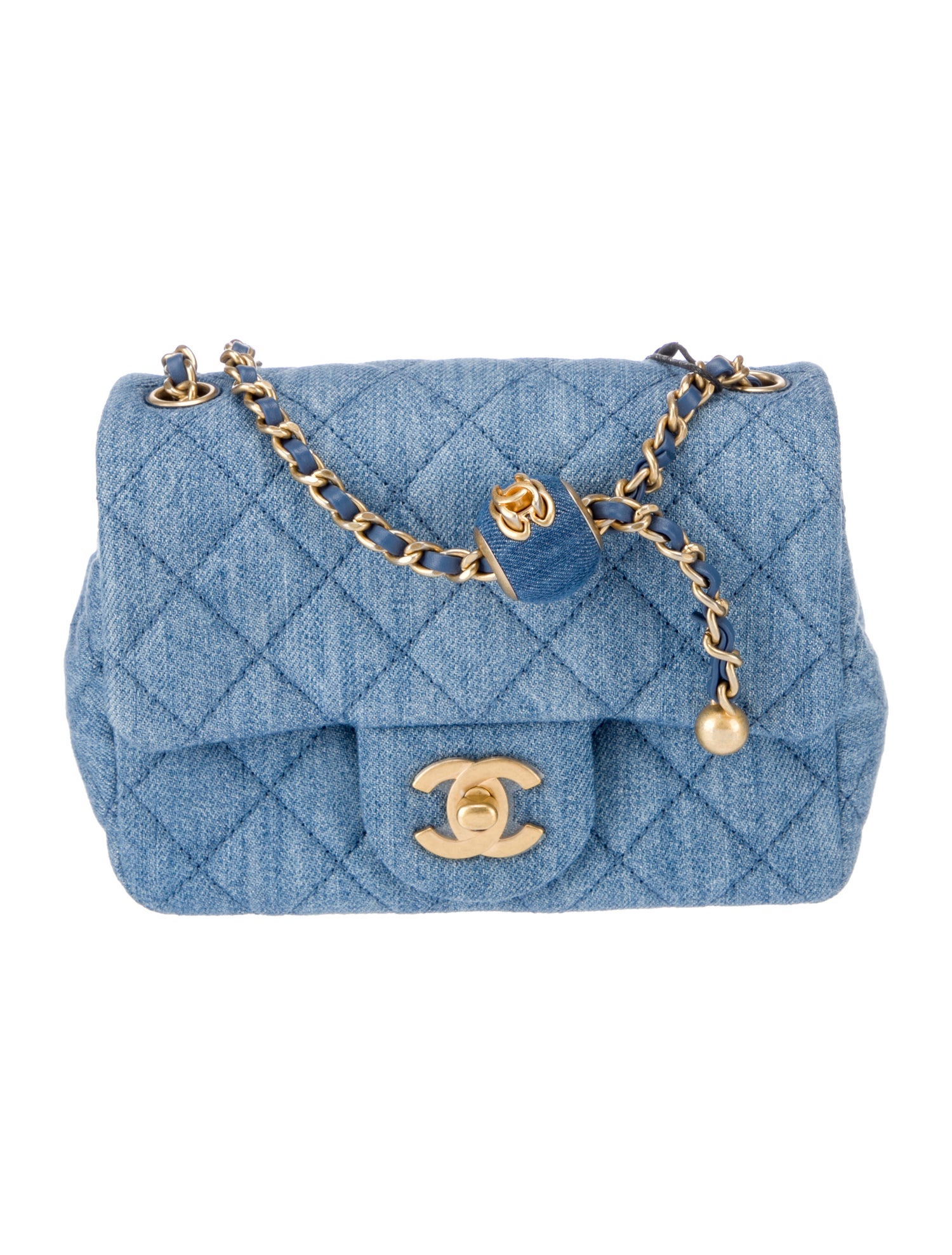 【CHANEL】 デニム コスメティックバッグ RA980 CHANEL シャネル デニムチェーンウエストバッグ ココチャーム