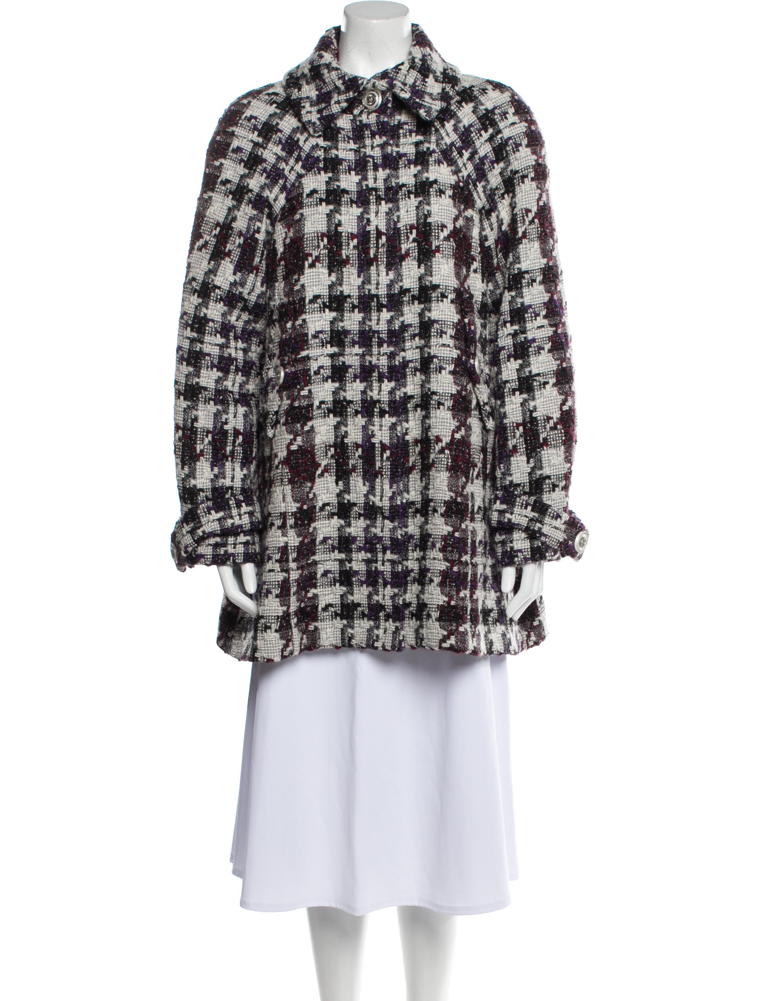 Chanel 2019 Houndstooth Print Coat
