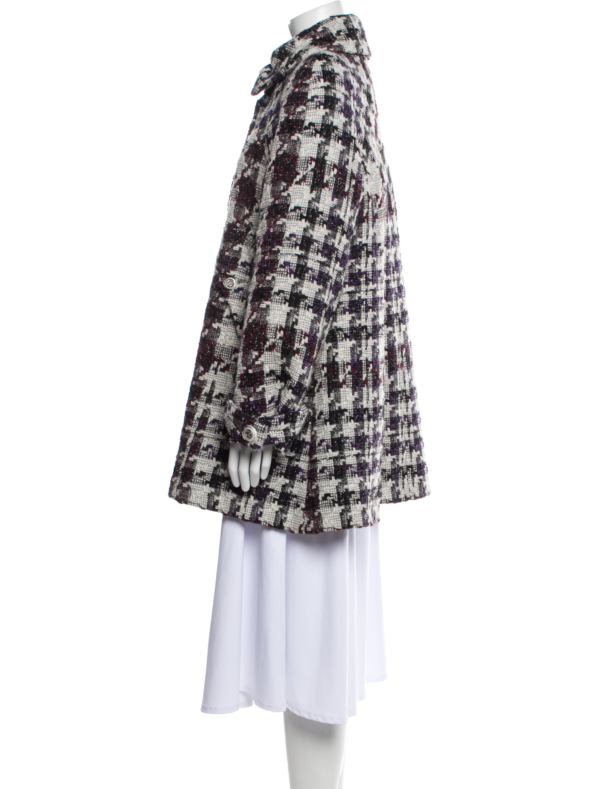 Chanel 2019 Houndstooth Print Coat