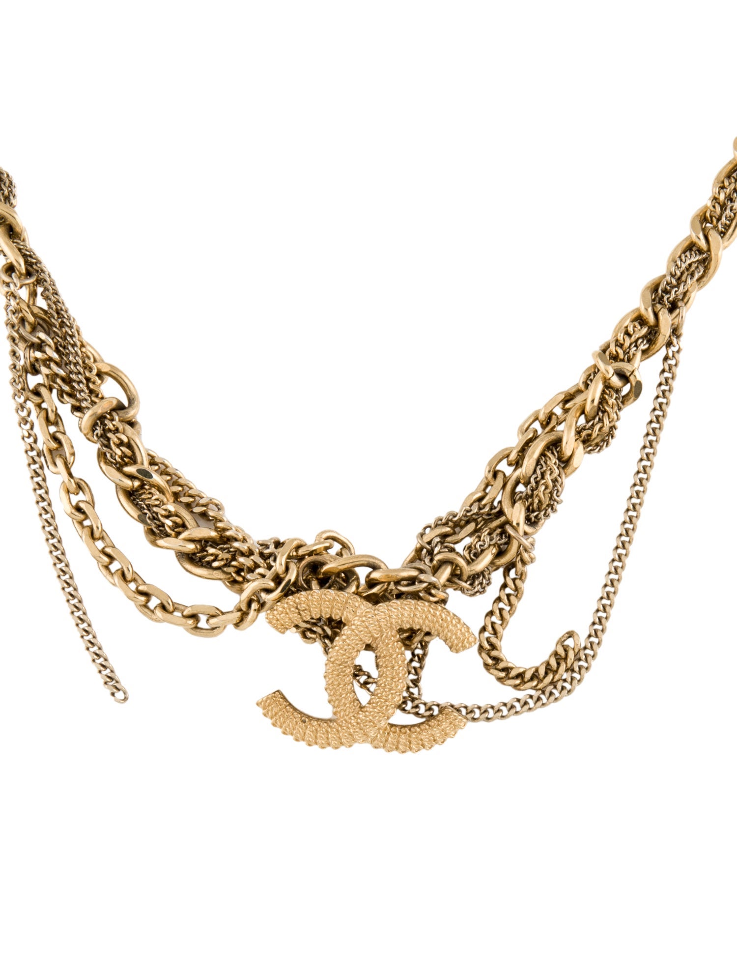 Chanel 2022 Strass CC Choker Necklace GoldPlated Choker, Necklaces