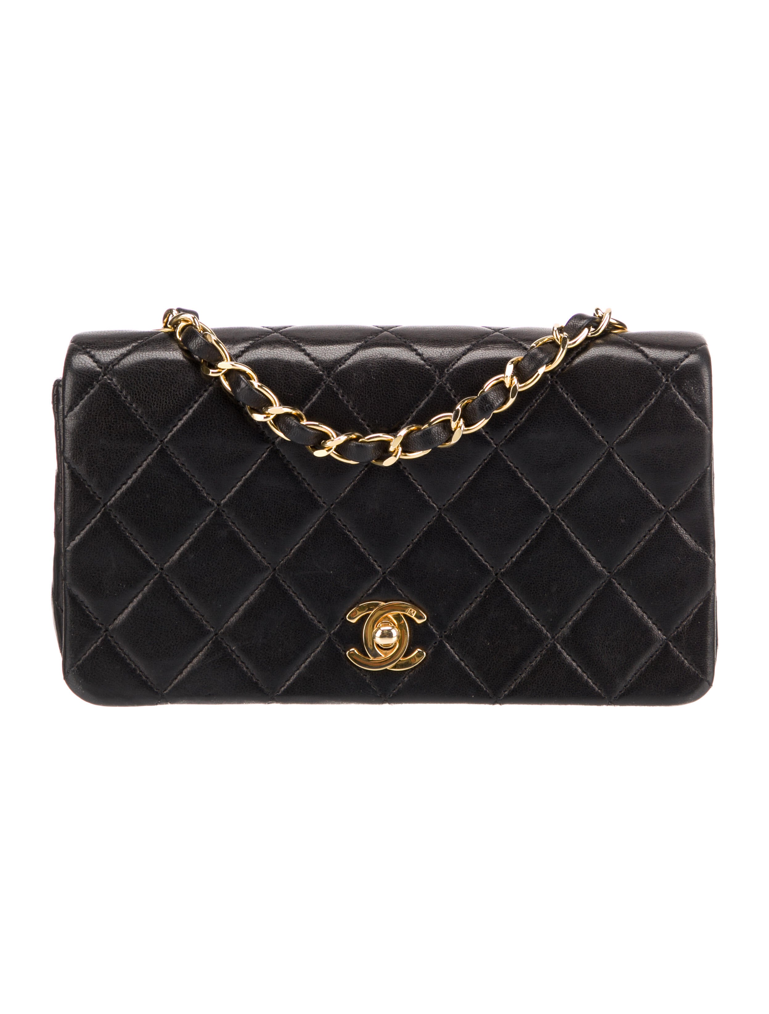 Chanel Mini Quilted Flap Bag Black Crossbody Bags, Handbags