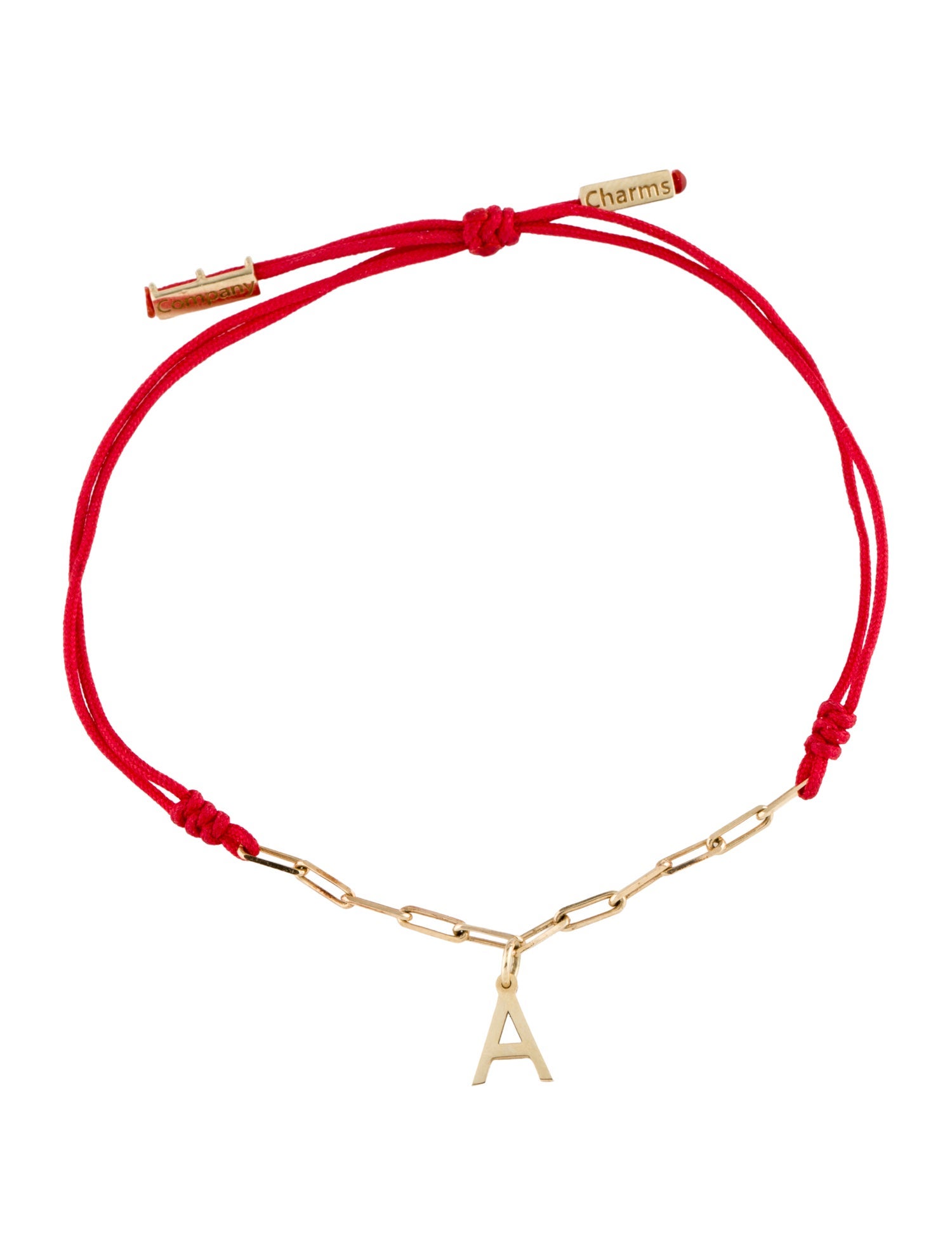 Charms Company 14K Letter A Charm Bracelet