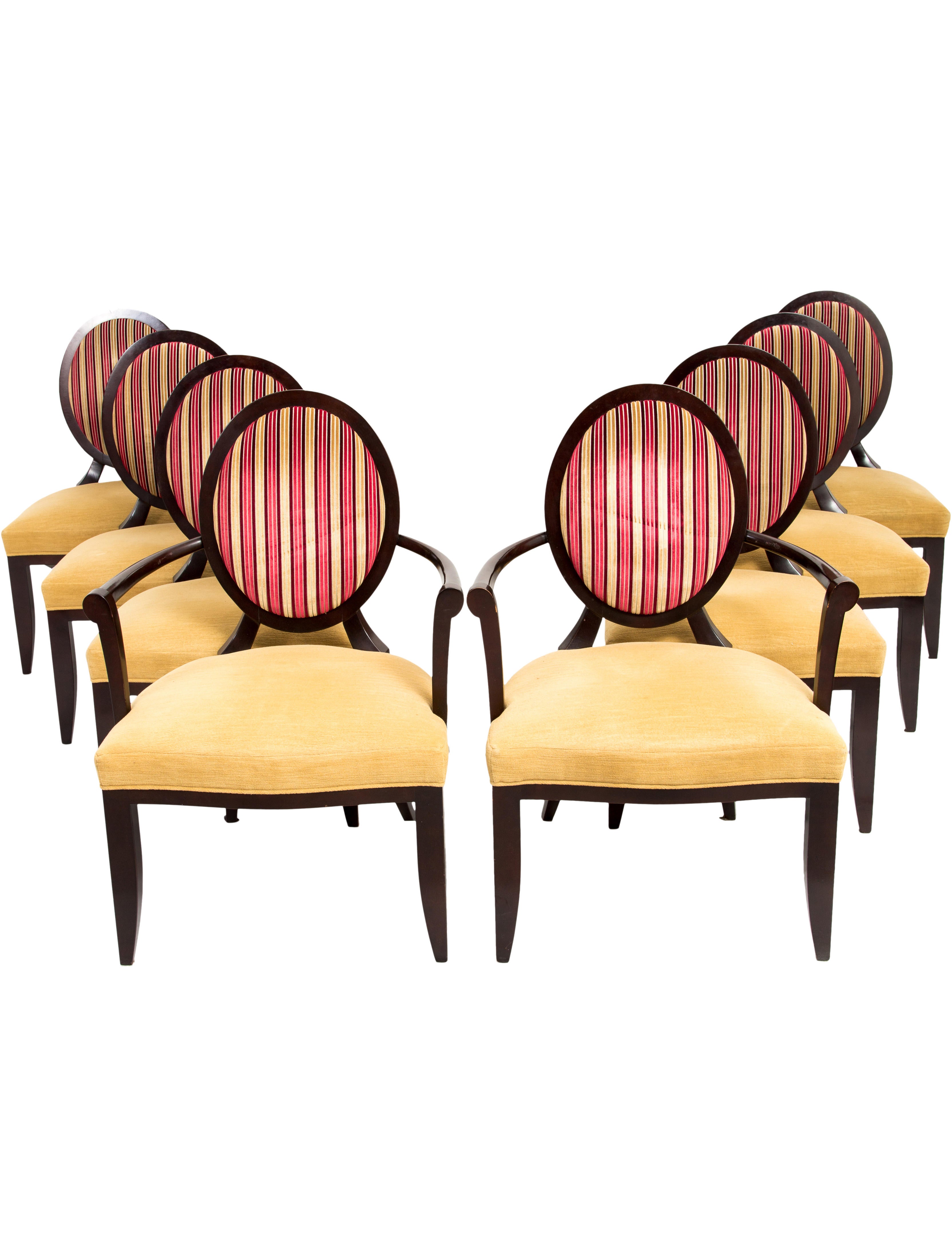 Chair Baker Oval XBack Dining Chairs Red Seating, Furniture