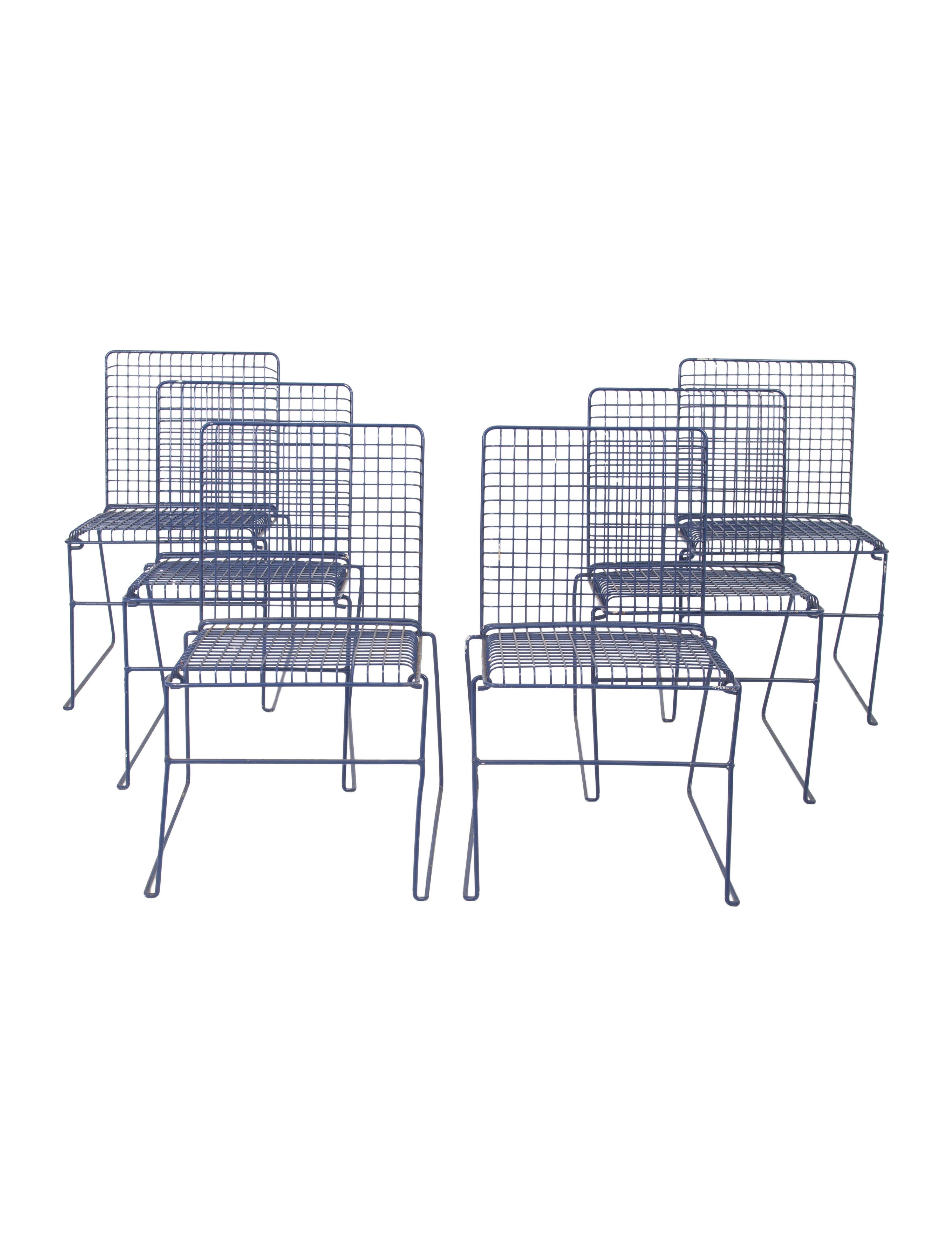Chair BertoiaStyle Wire Chairs Blue Outdoor, Furniture CHAIR20305