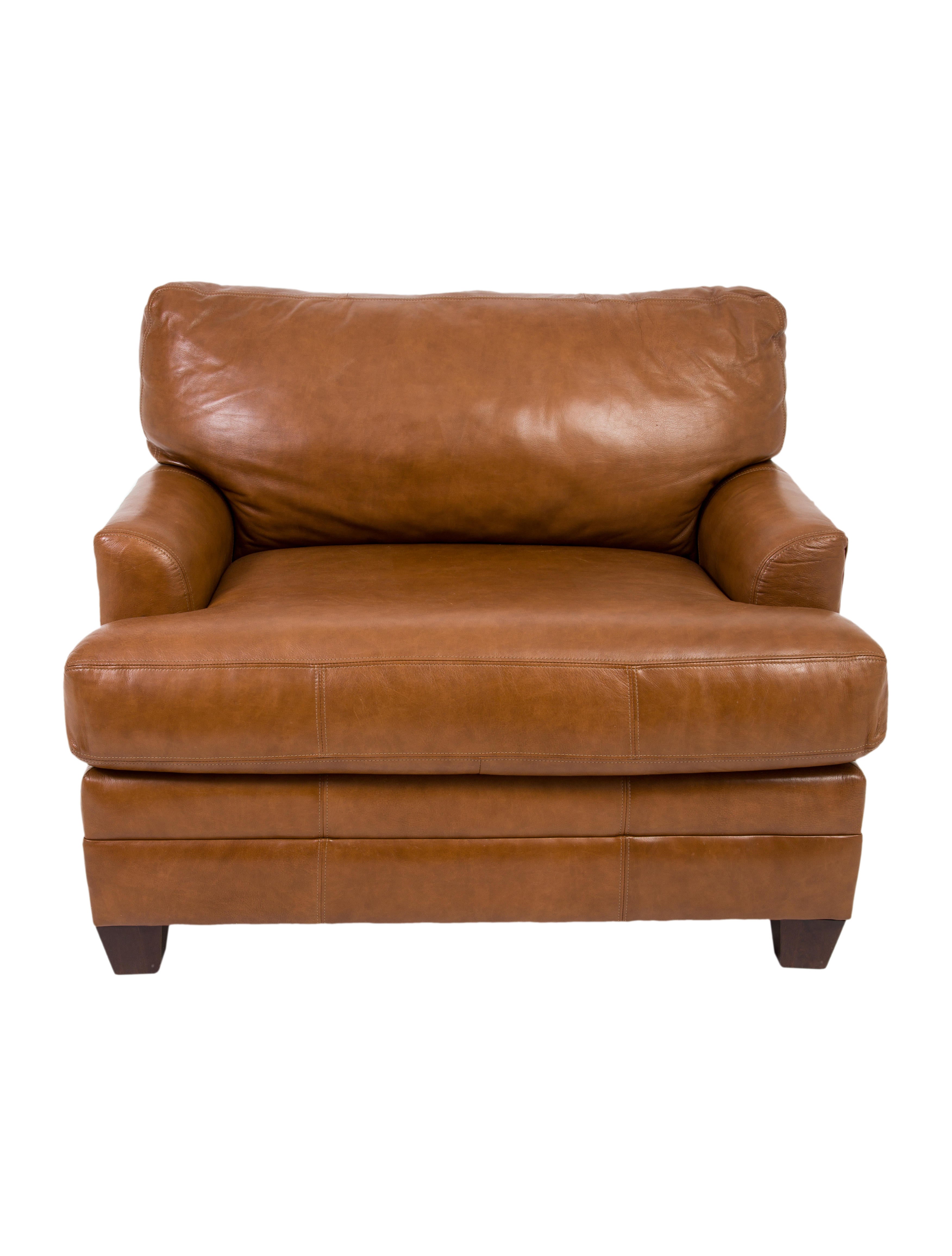 Chair Bassett Leather Lounge Chair Brown Seating, Furniture