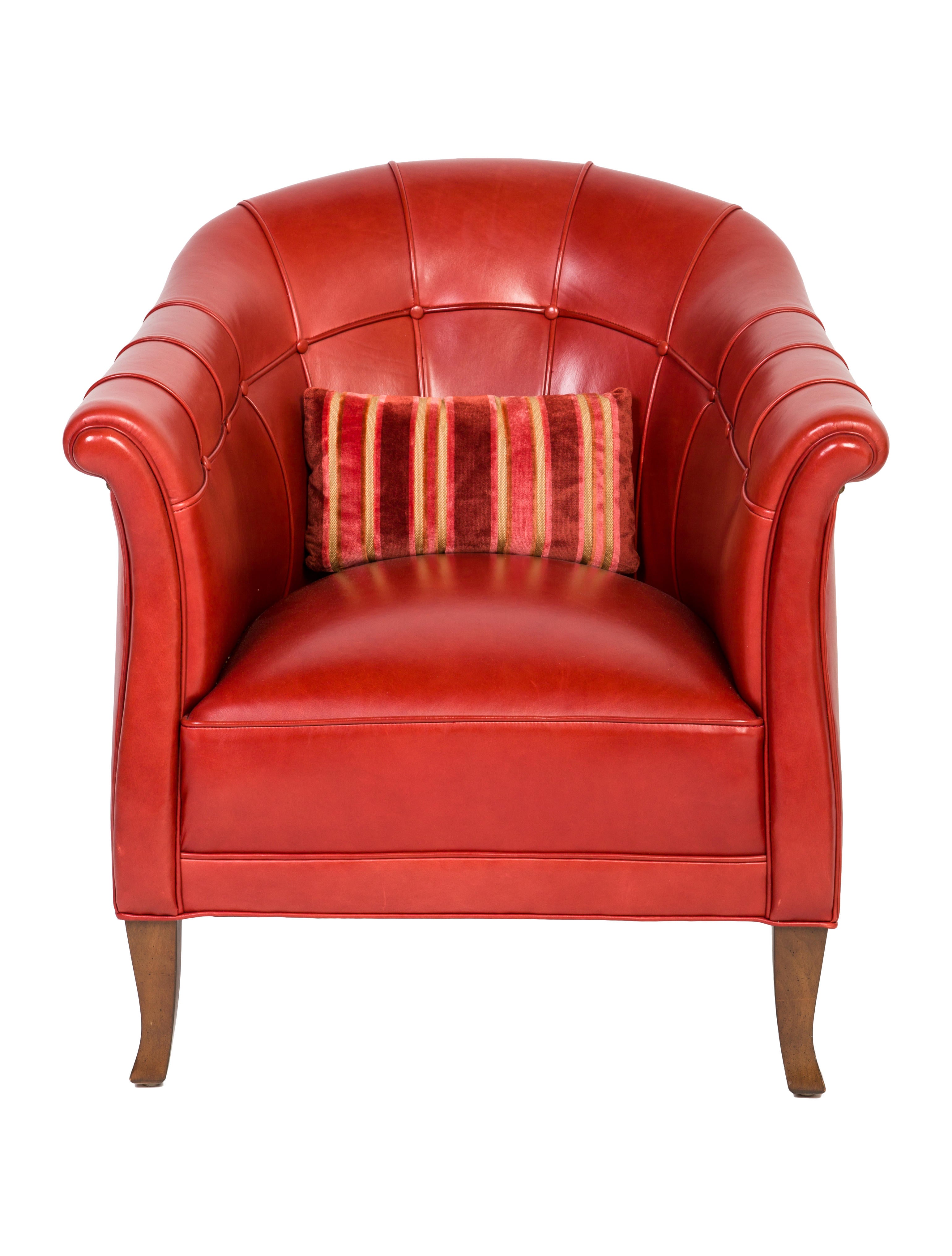Chair Pair of Edward Ferrell Swedish Lounge Chairs Red Seating