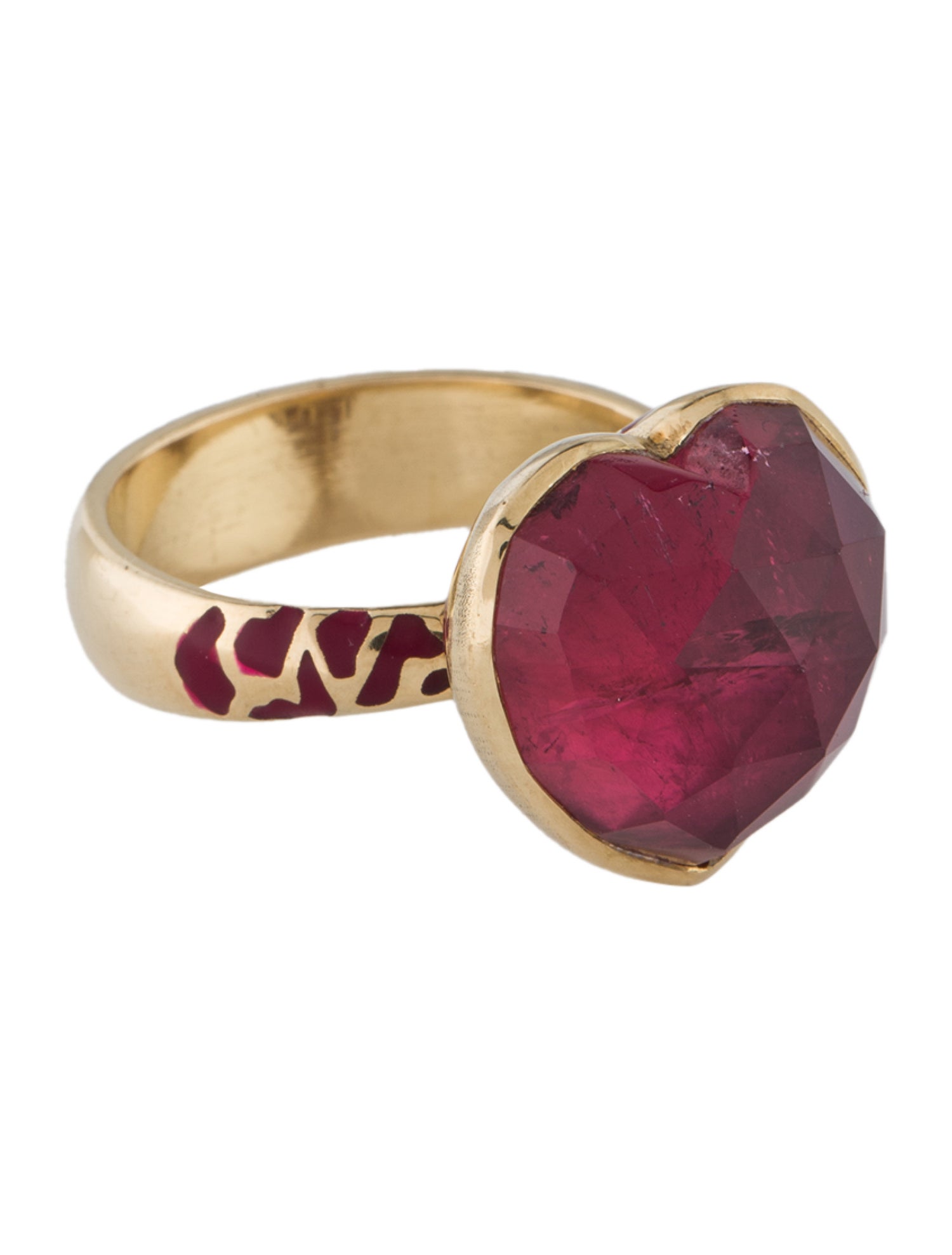 Christina Alexiou 18K Tourmaline Heart Cocktail Ring