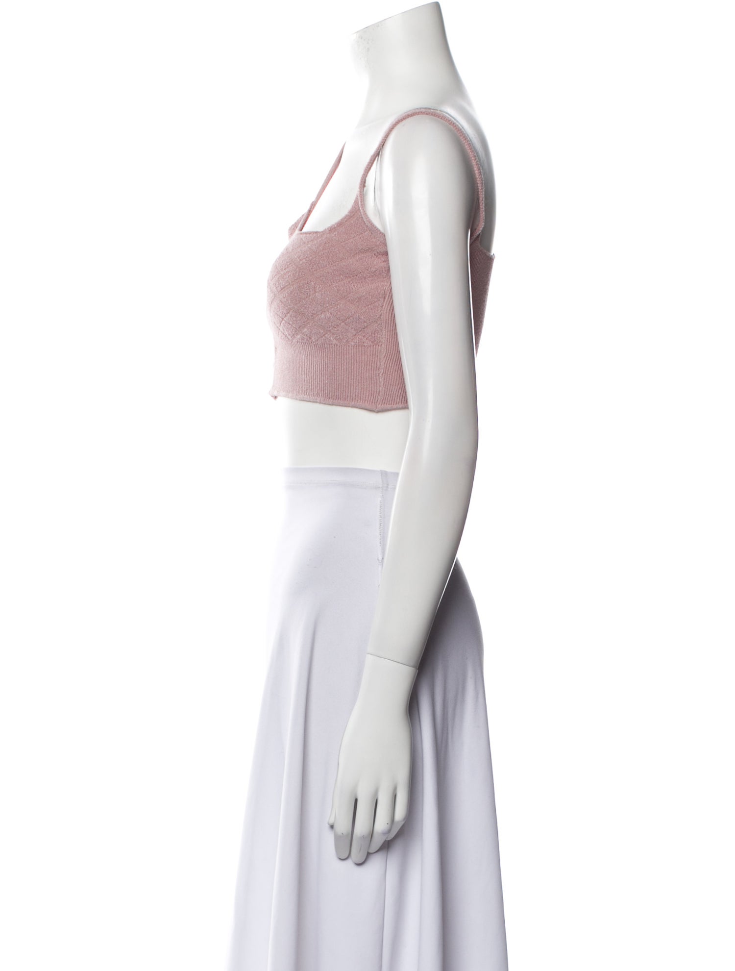 KNWLS Square Neckline Sleeveless Crop Top