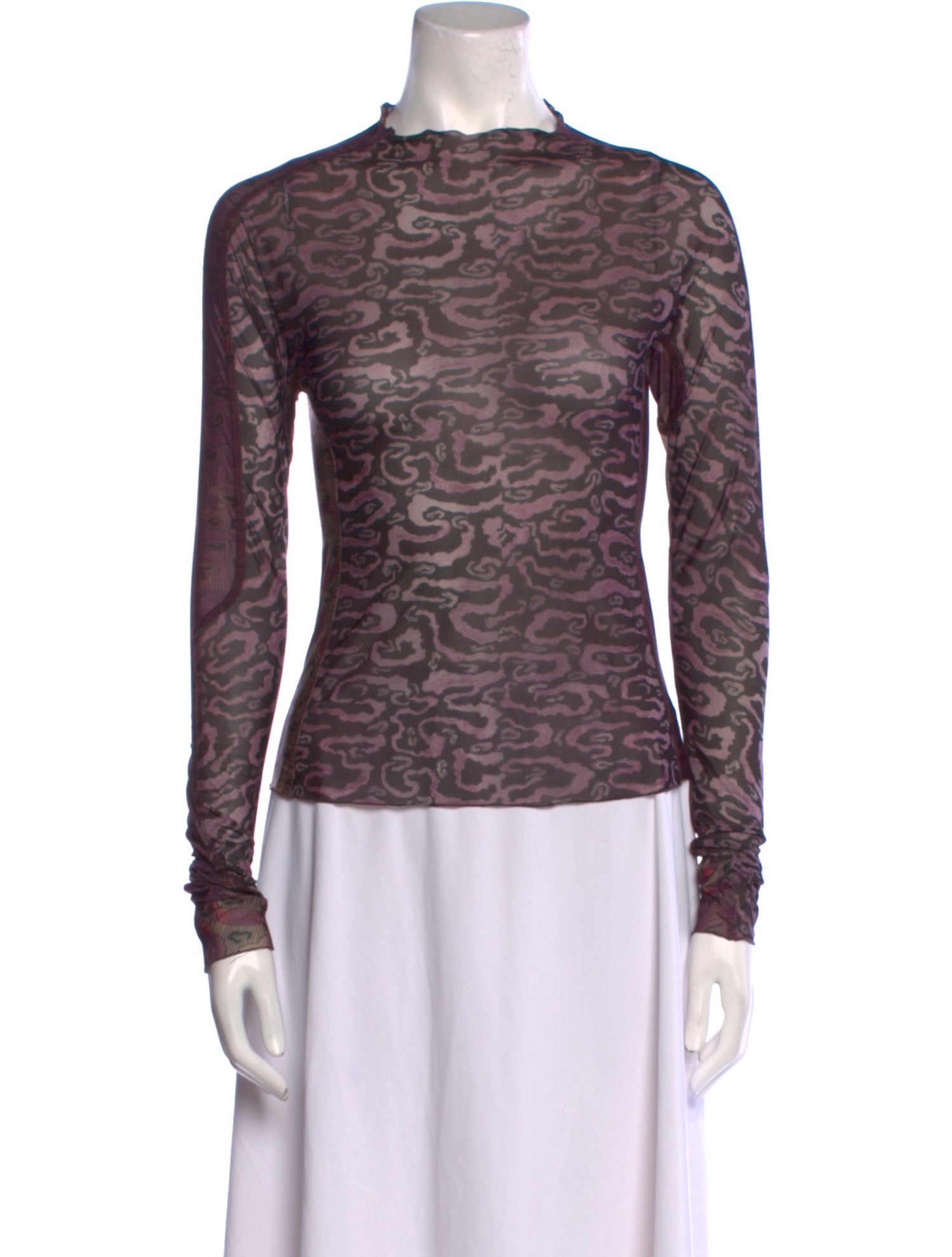 KNWLS Mock Neck Long Sleeve Top