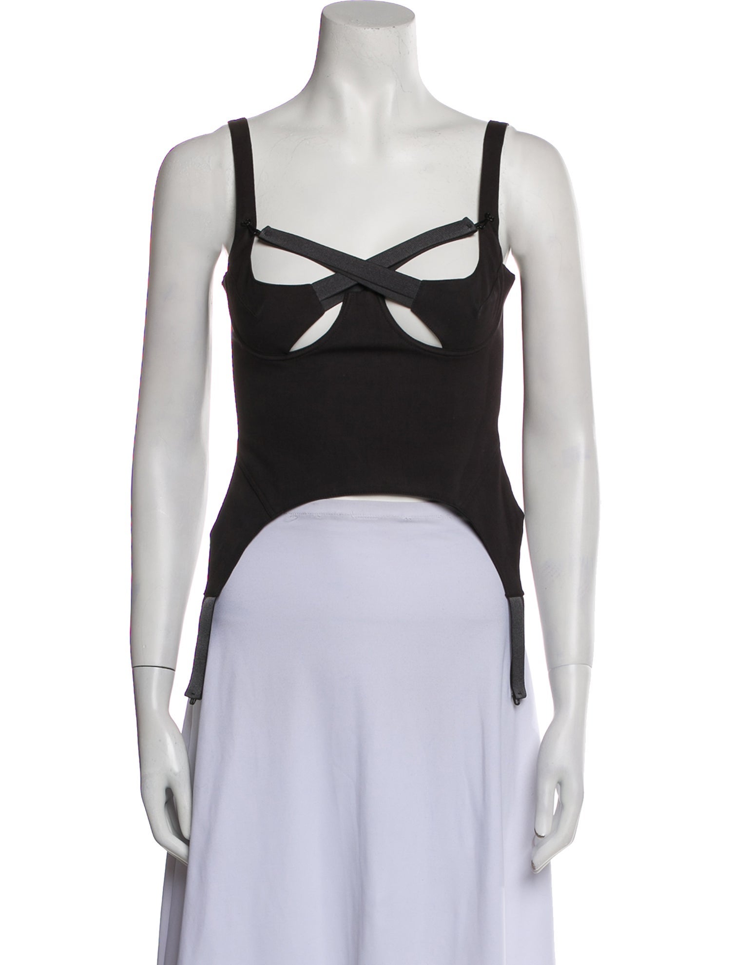 KNWLS Square Neckline Sleeveless Crop Top