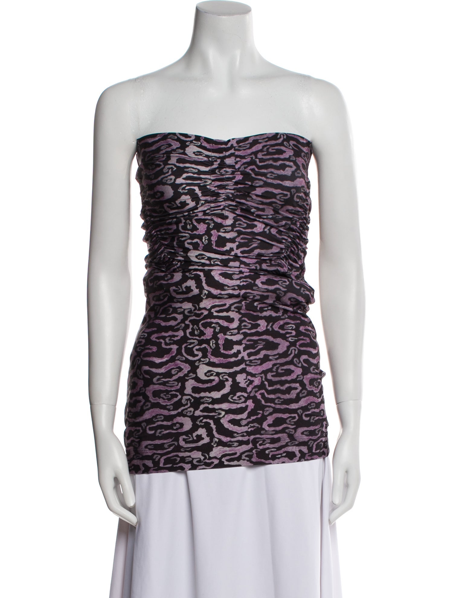 KNWLS Printed Strapless Top