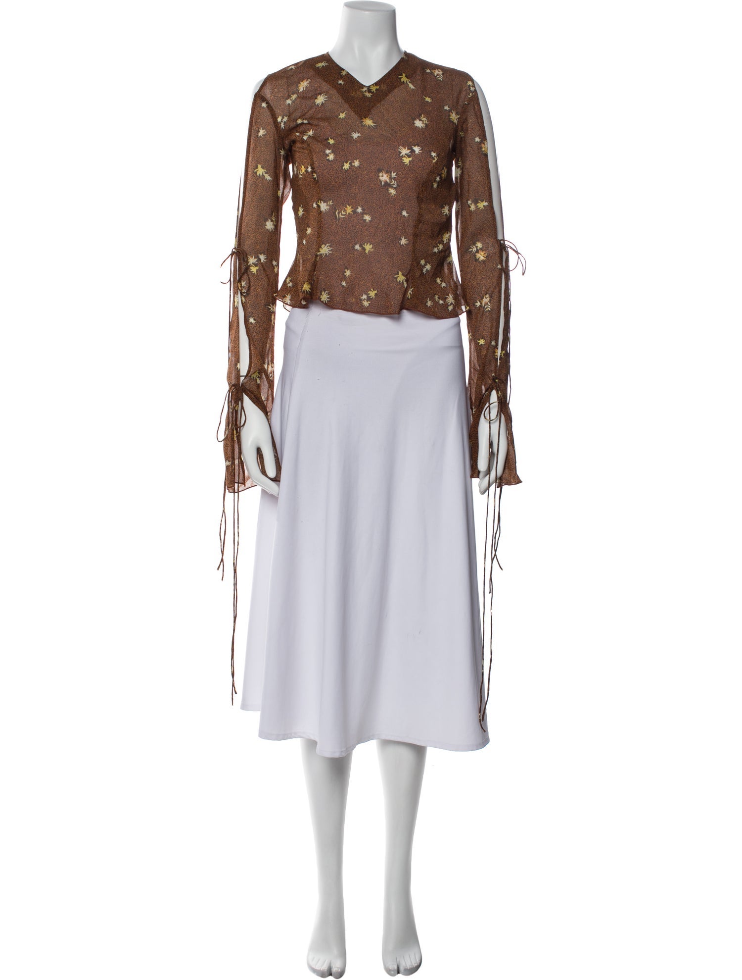 KNWLS Silk V-Neck Crop Top