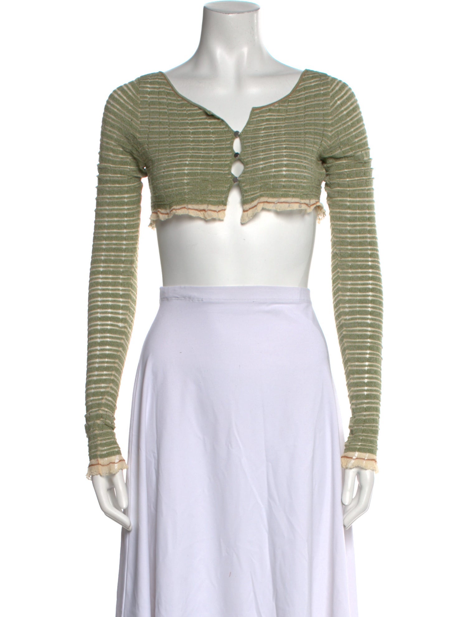 KNWLS V-Neck Long Sleeve Crop Top