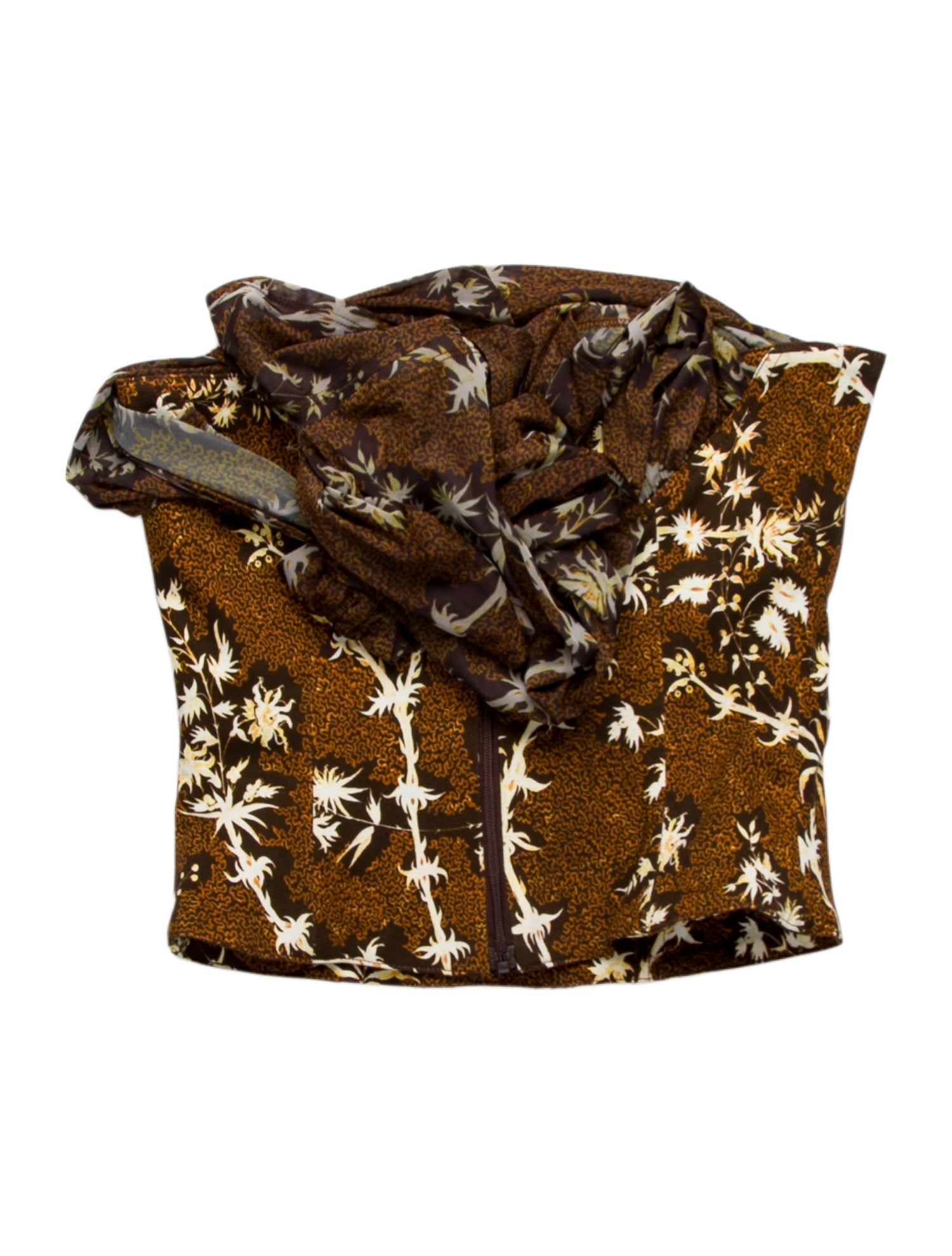 KNWLS Printed Strapless Crop Top