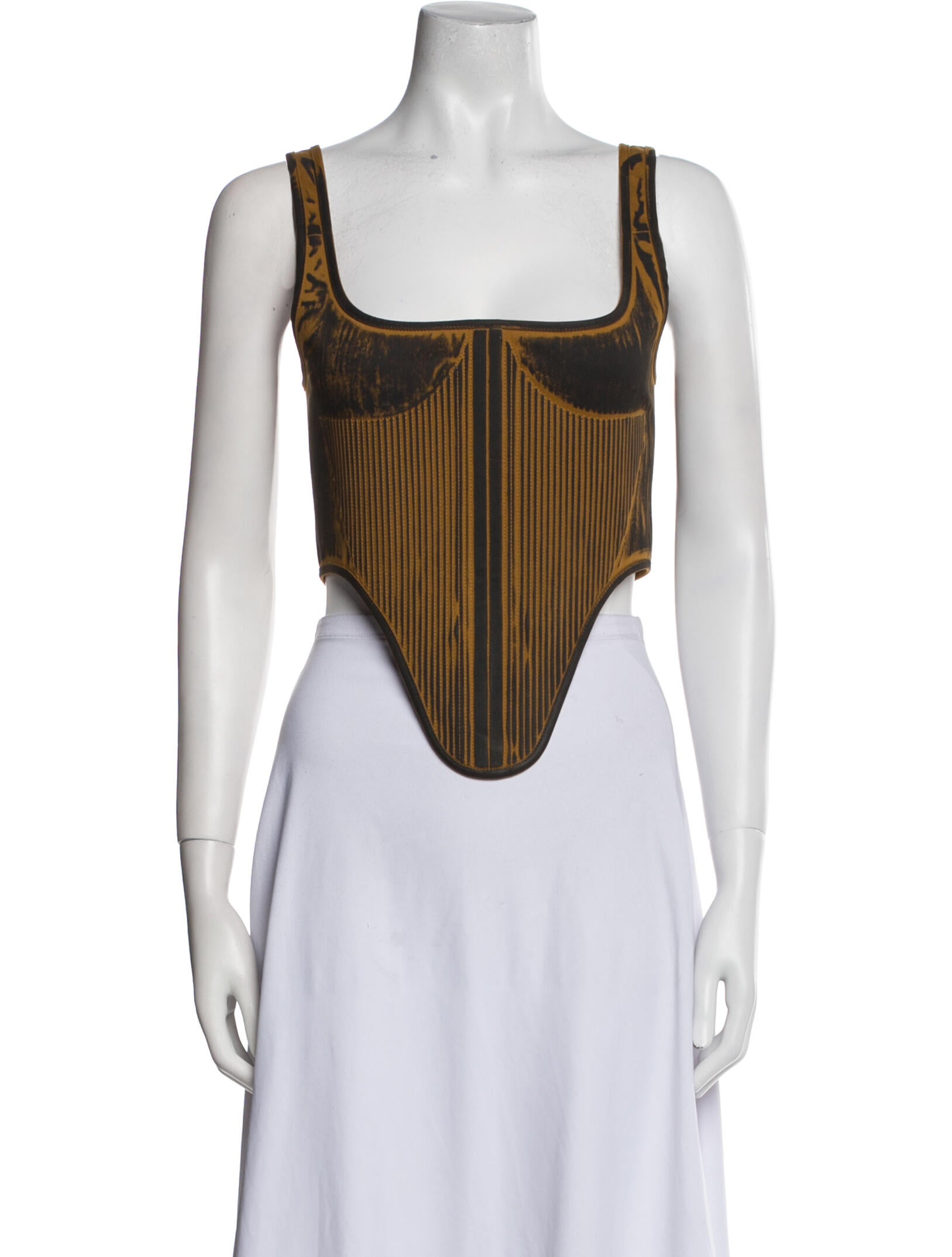 KNWLS Square Neckline Sleeveless Crop Top