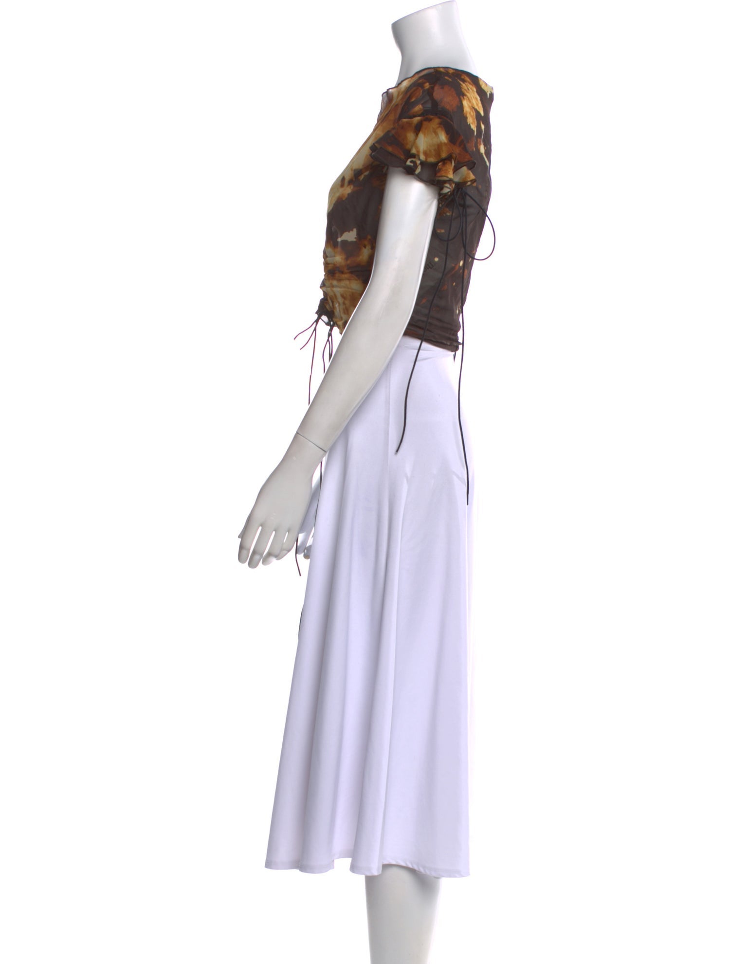 KNWLS Silk V-Neck Crop Top