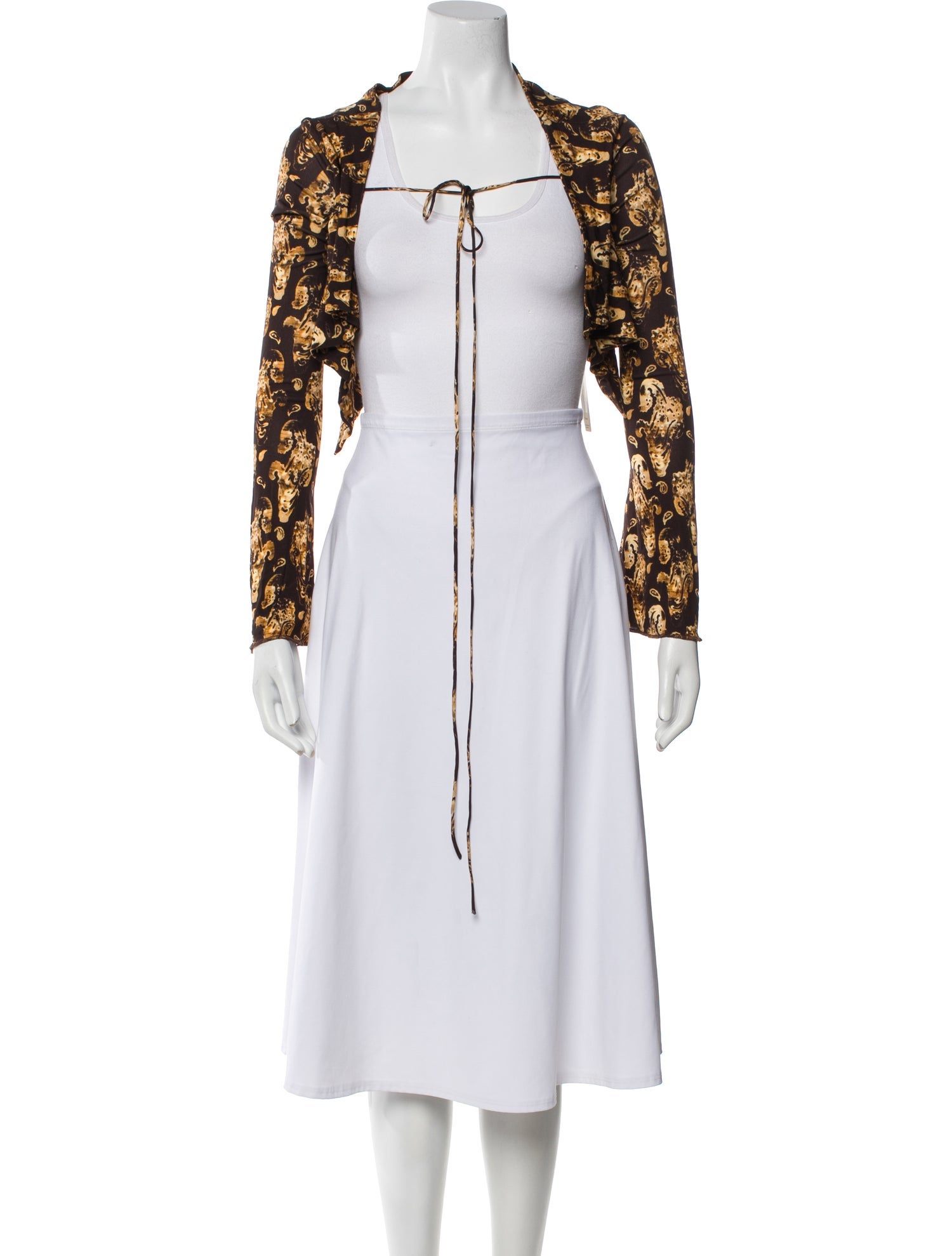 KNWLS Square Neckline Long Sleeve Crop Top w/ Tags