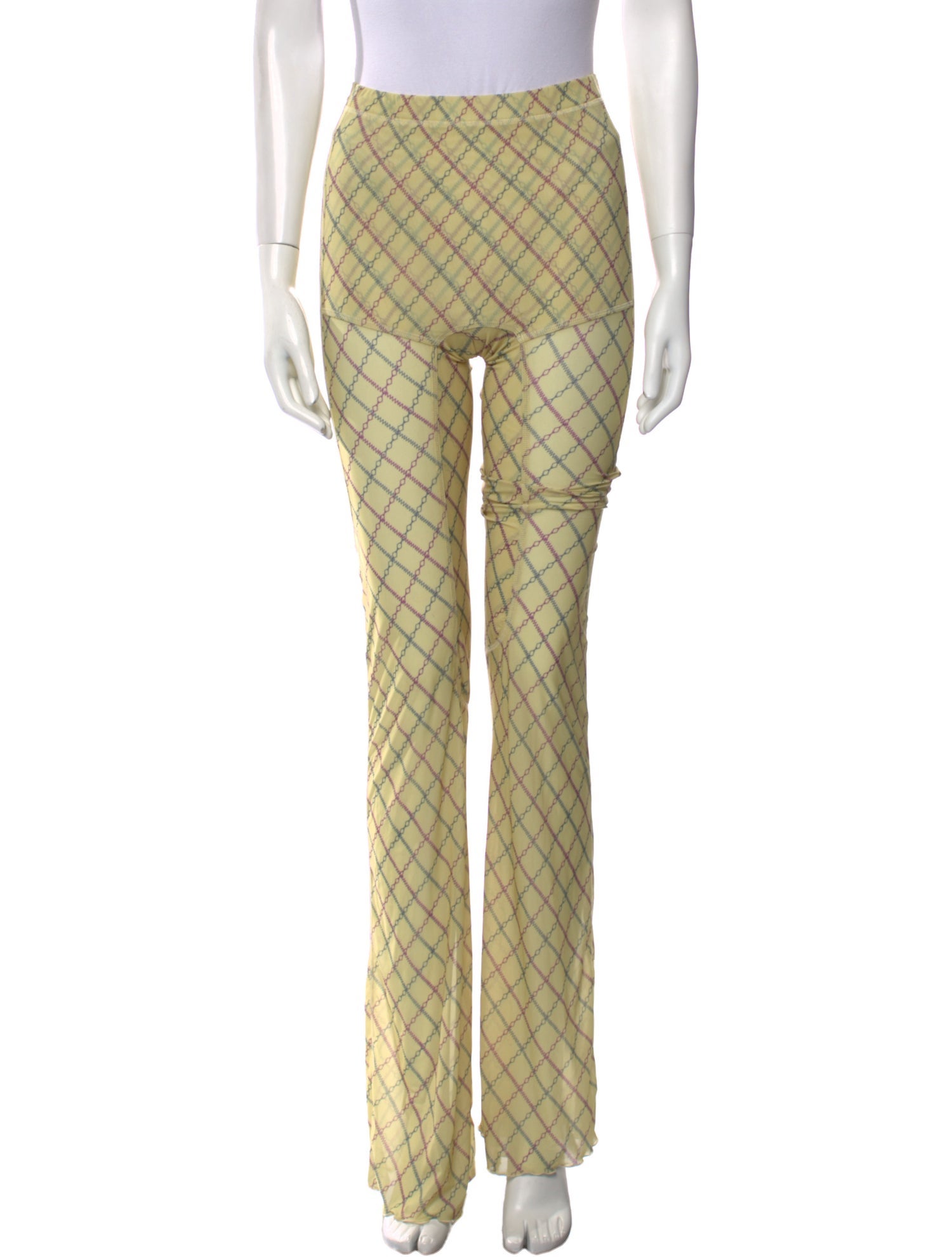 KNWLS Plaid Print Straight Leg Pants