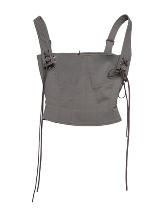 KNWLS Square Neckline Sleeveless Crop Top