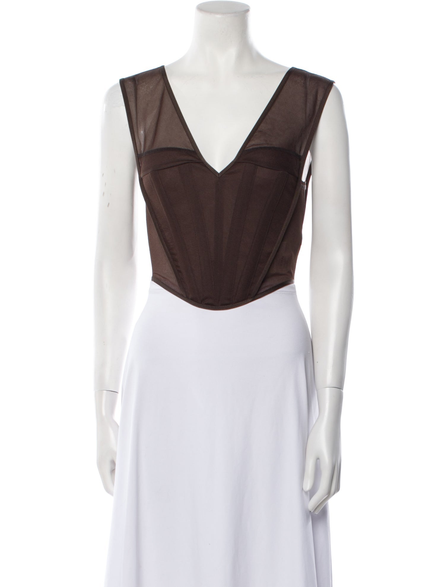 KNWLS V-Neck Sleeveless Crop Top