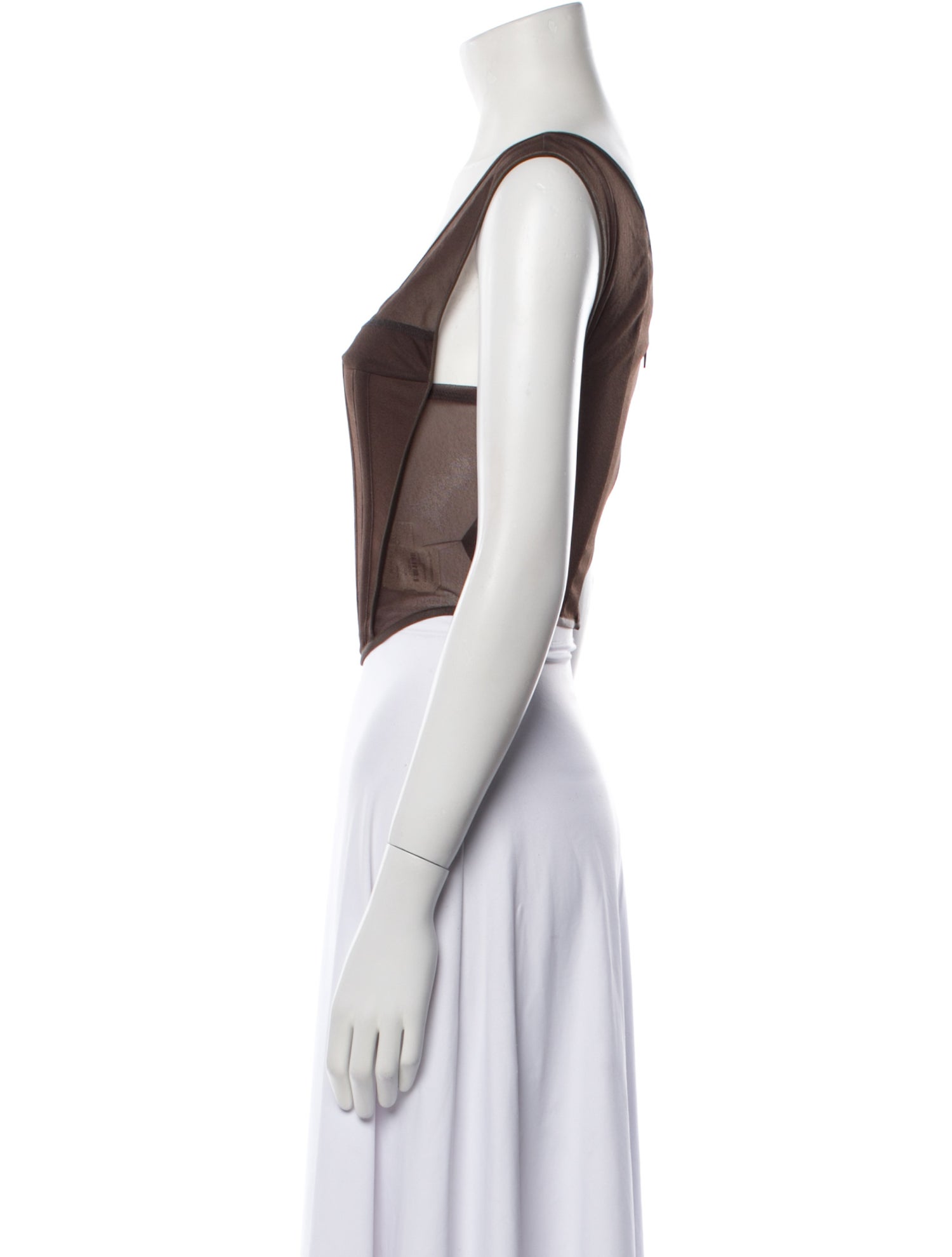 KNWLS V-Neck Sleeveless Crop Top