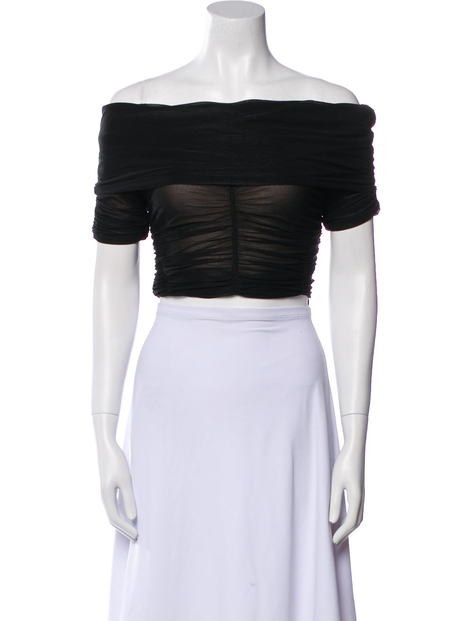 KNWLS Off-The-Shoulder Short Sleeve Crop Top