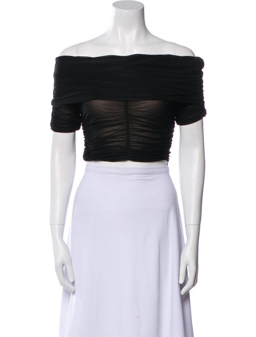 KNWLS Off-The-Shoulder Short Sleeve Crop Top