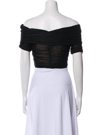 KNWLS Off-The-Shoulder Short Sleeve Crop Top