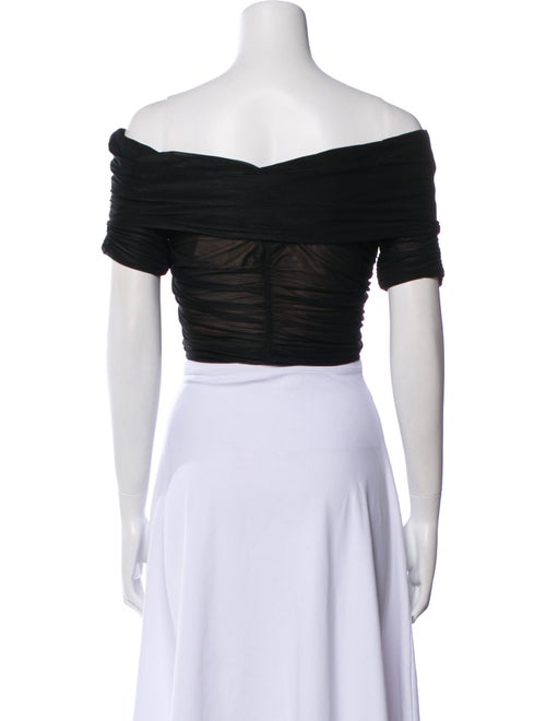 KNWLS Off-The-Shoulder Short Sleeve Crop Top