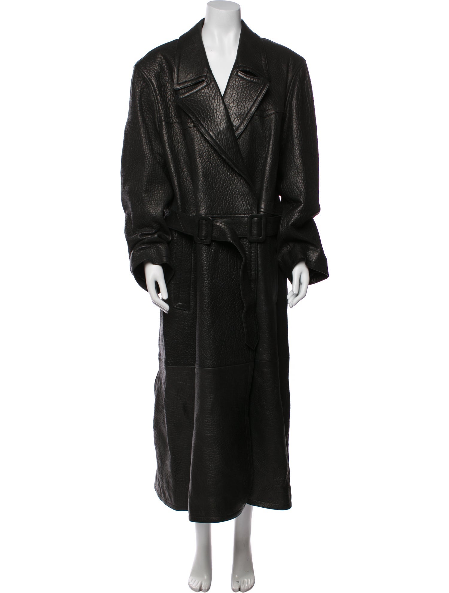 KNWLS Lamb Leather Trench Coat