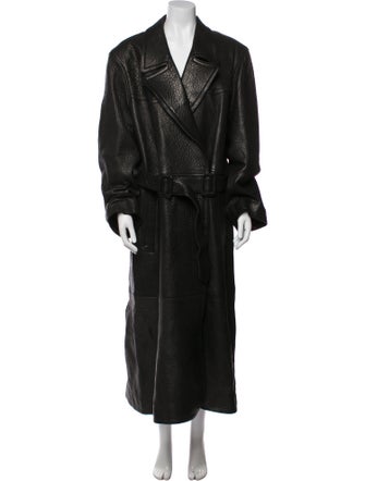 KNWLS Lamb Leather Trench Coat