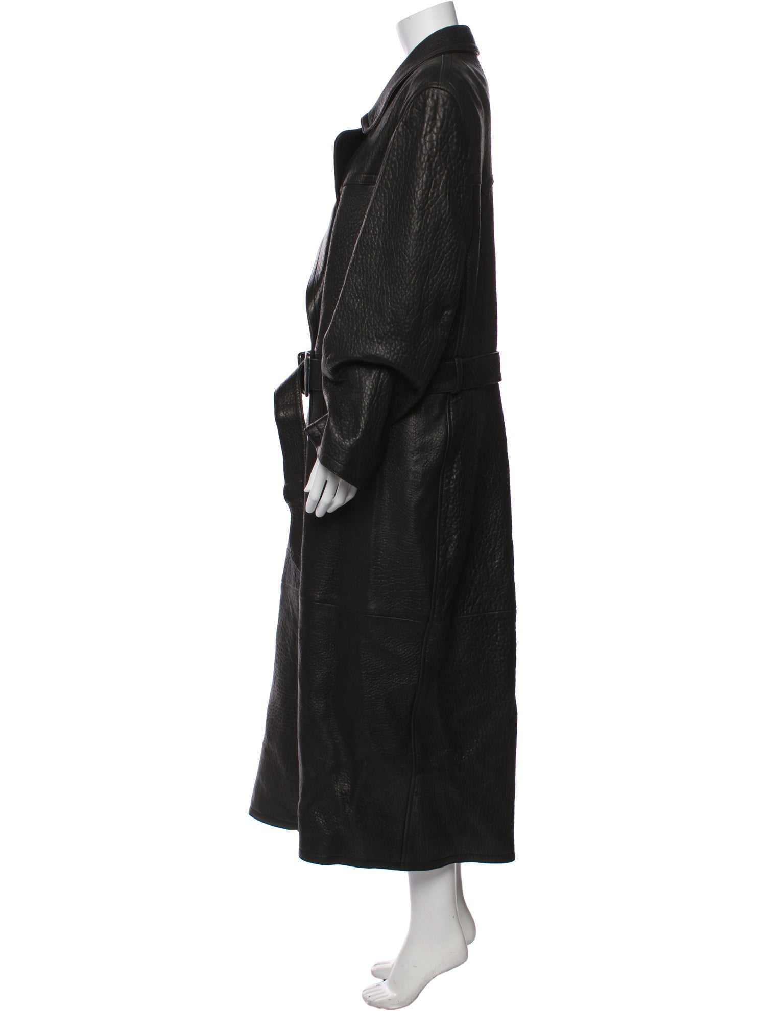 KNWLS Lamb Leather Trench Coat