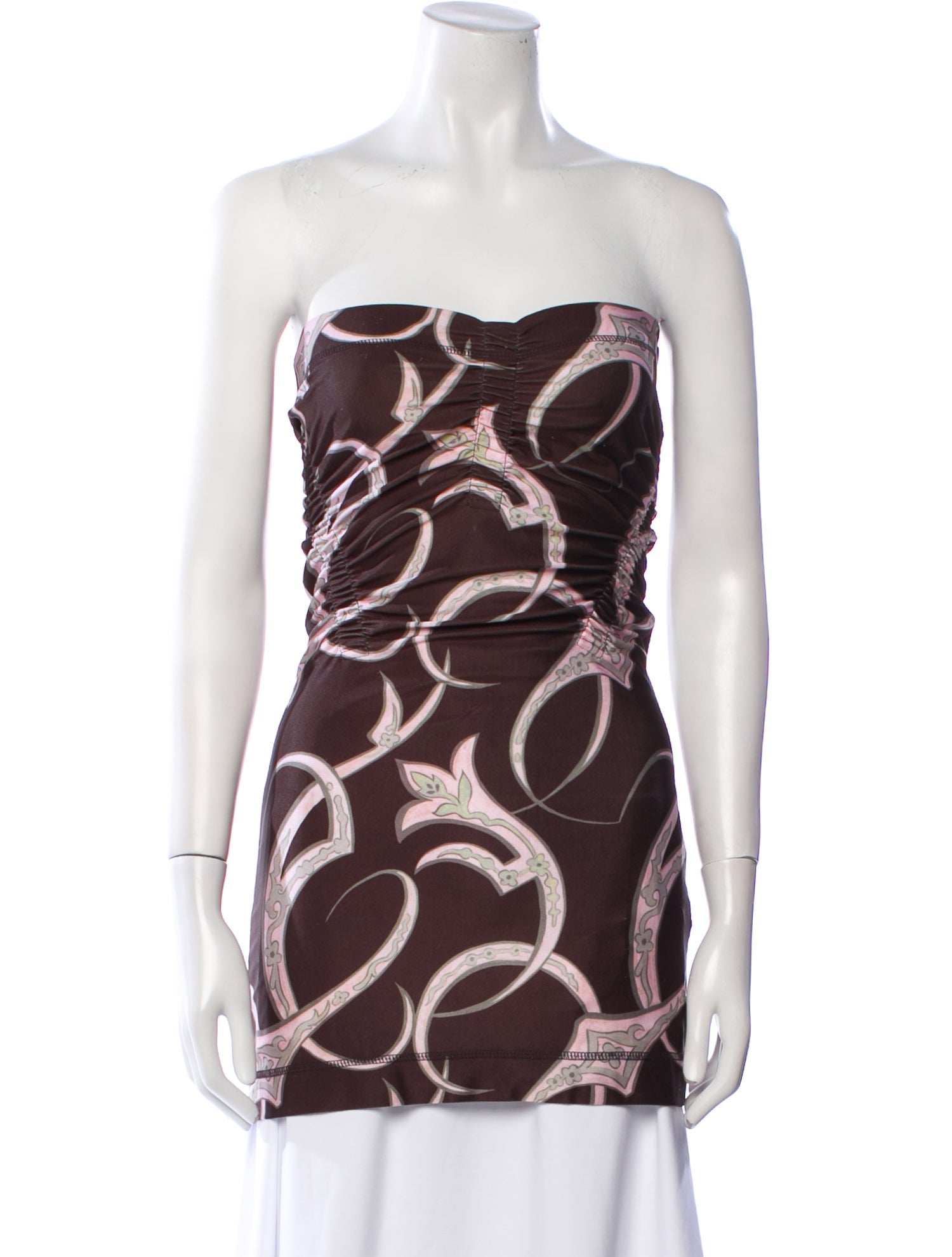 KNWLS Printed Strapless Tunic