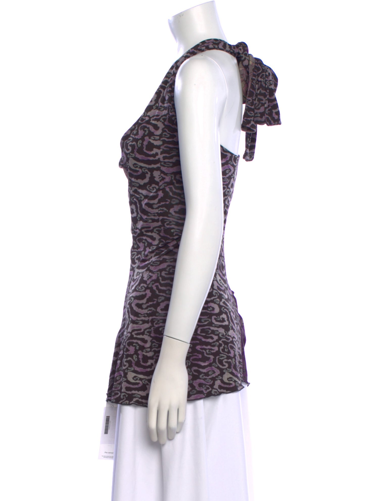 KNWLS Animal Print Scoop Neck Top